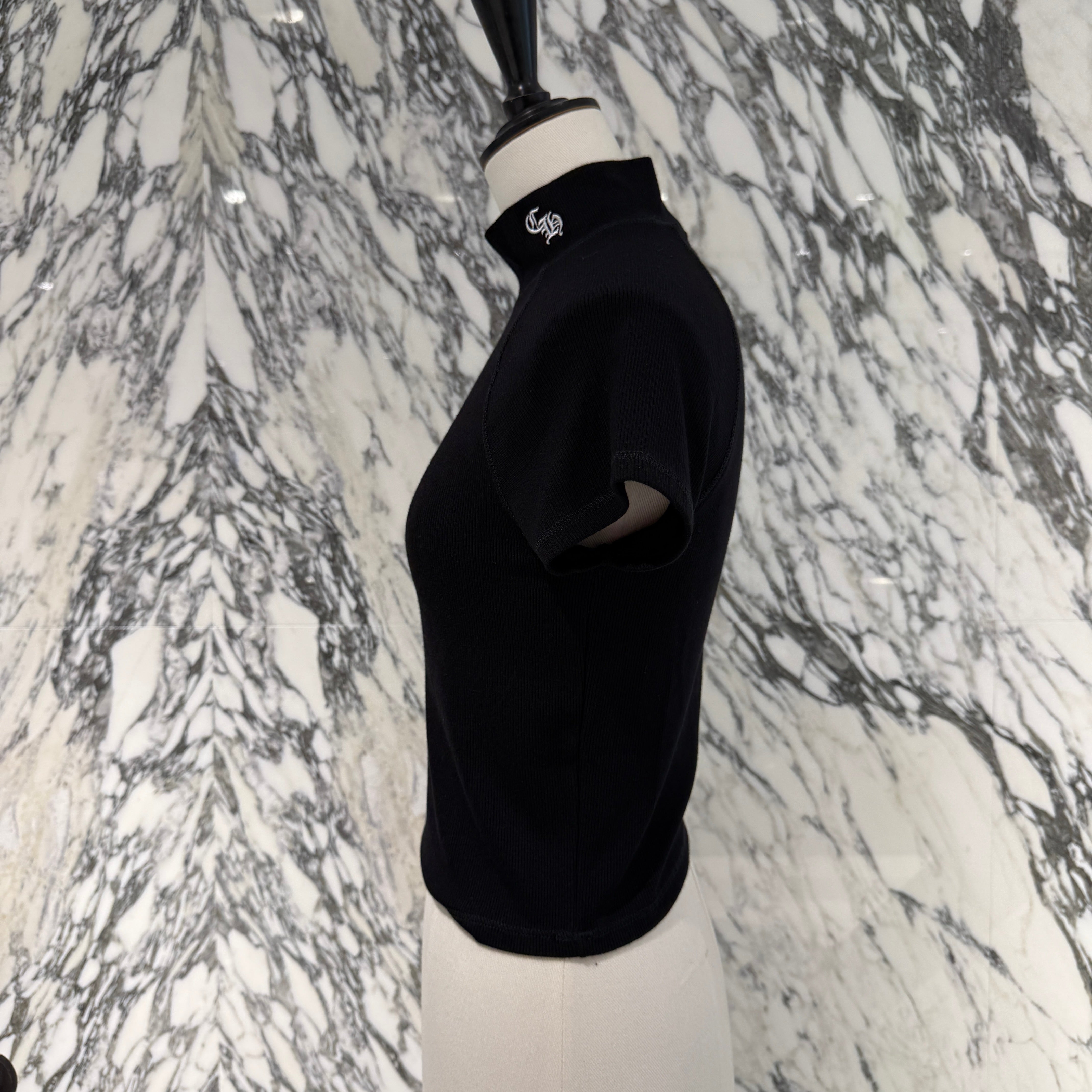 CHROME HEARTS Ynot CH Embroidery Mock Neck Tee size XS クロムハーツ ワイノット CHプラス刺繍 モックネック Tシャツ サイズXS