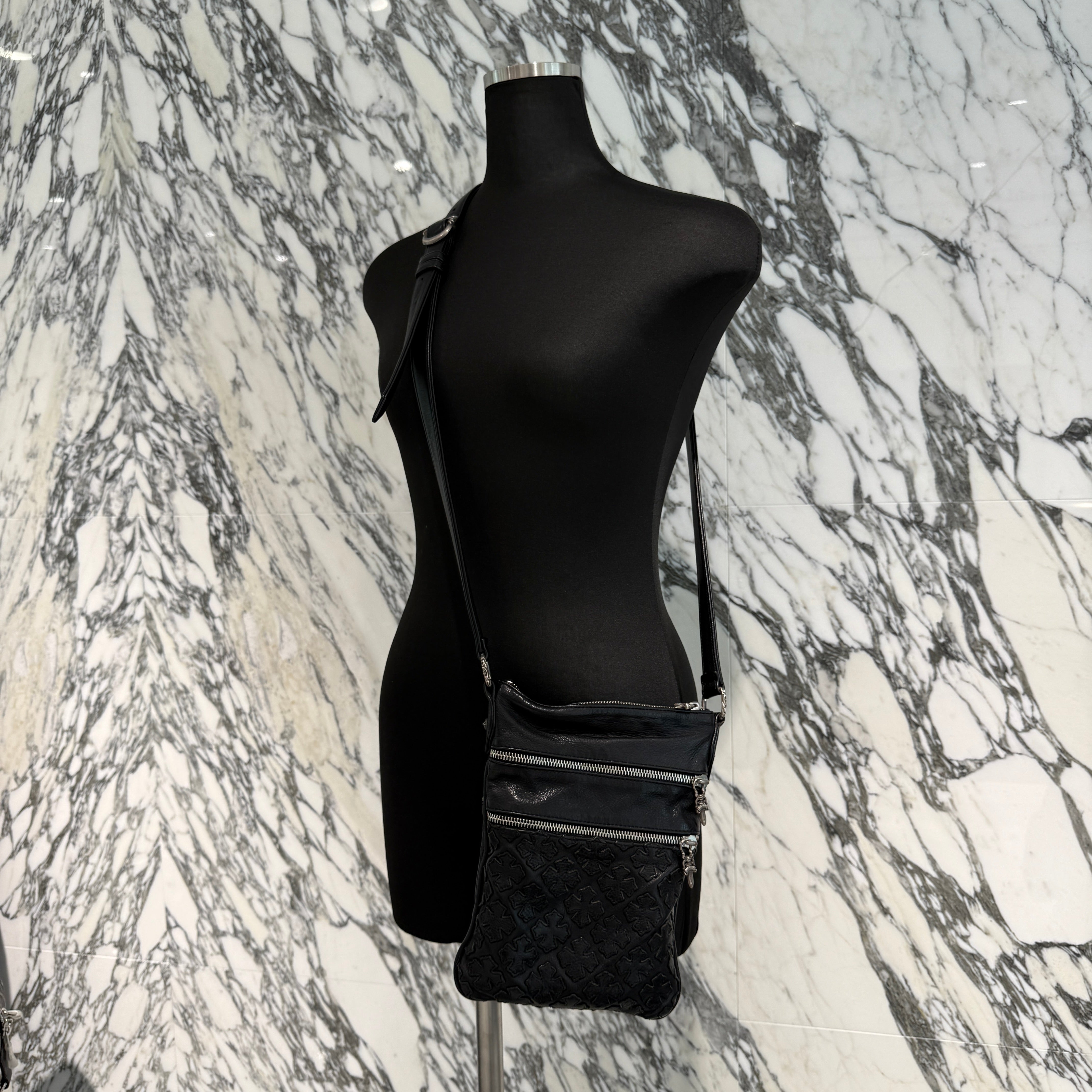 CHROME HEARTS PERRY Leather Shoulder Bag クロムハーツ ペリー レザー ショルダーバッグ