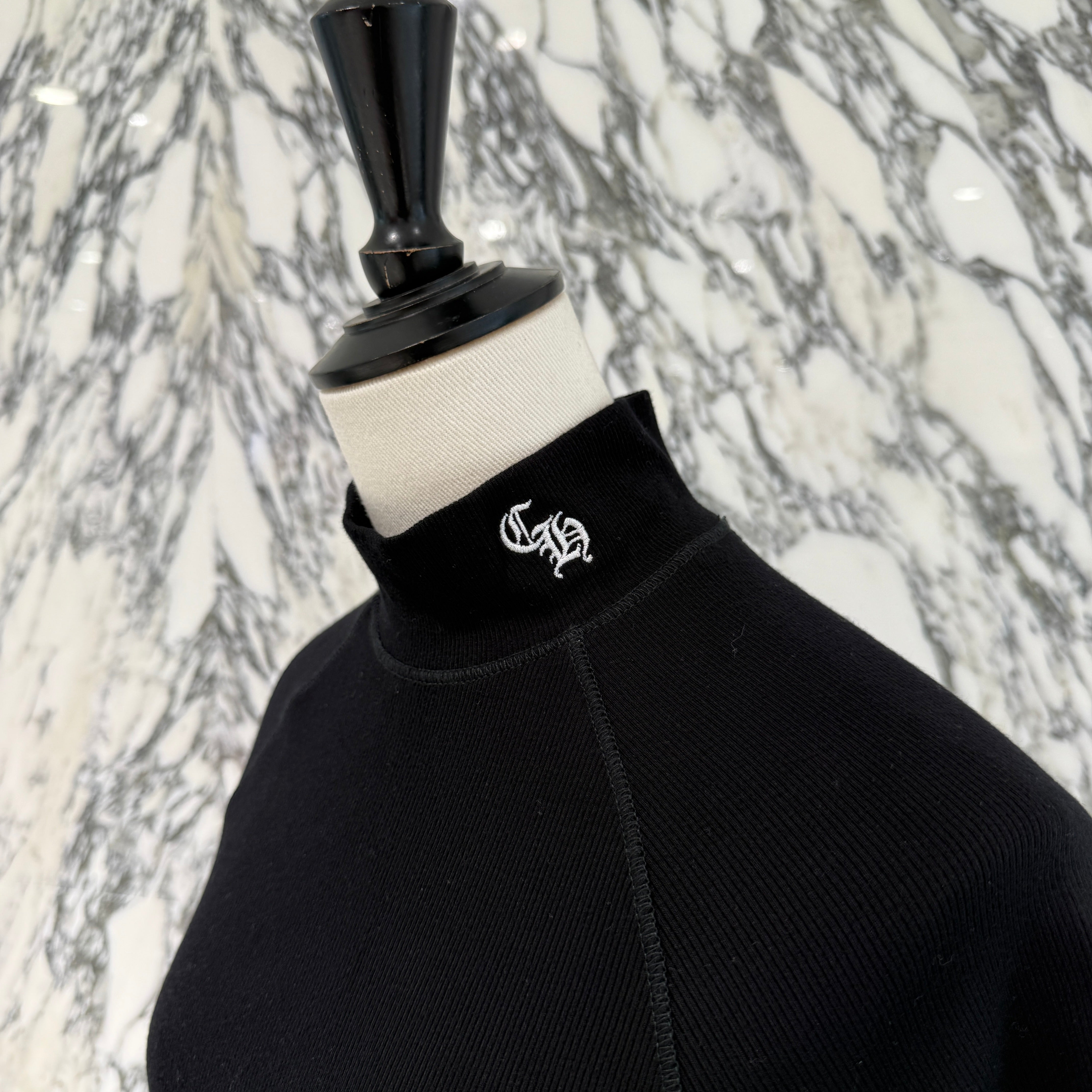 CHROME HEARTS Ynot CH Embroidery Mock Neck Tee size XS クロムハーツ ワイノット CHプラス刺繍 モックネック Tシャツ サイズXS