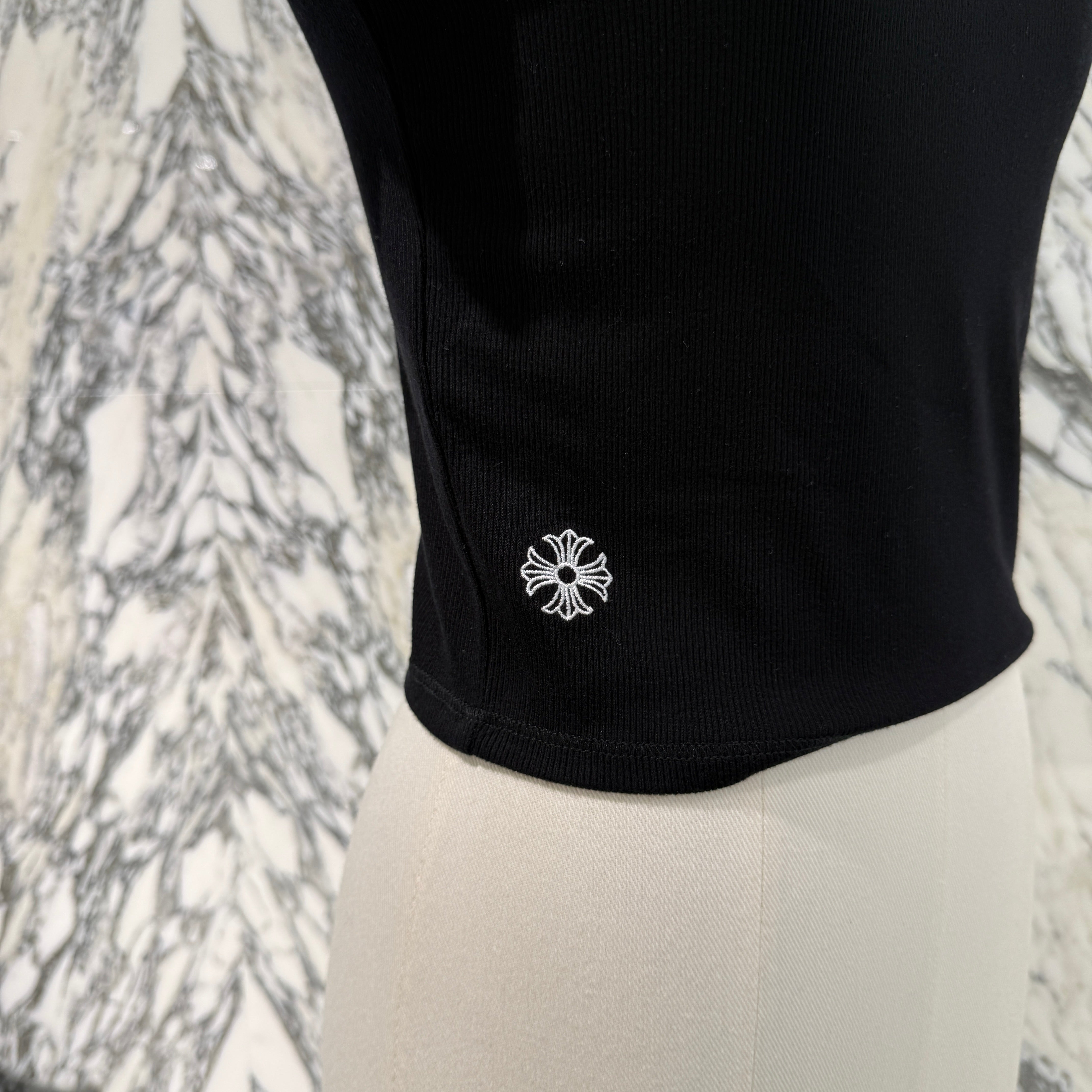 CHROME HEARTS Ynot CH Embroidery Mock Neck Tee size XS クロムハーツ ワイノット CHプラス刺繍 モックネック Tシャツ サイズXS