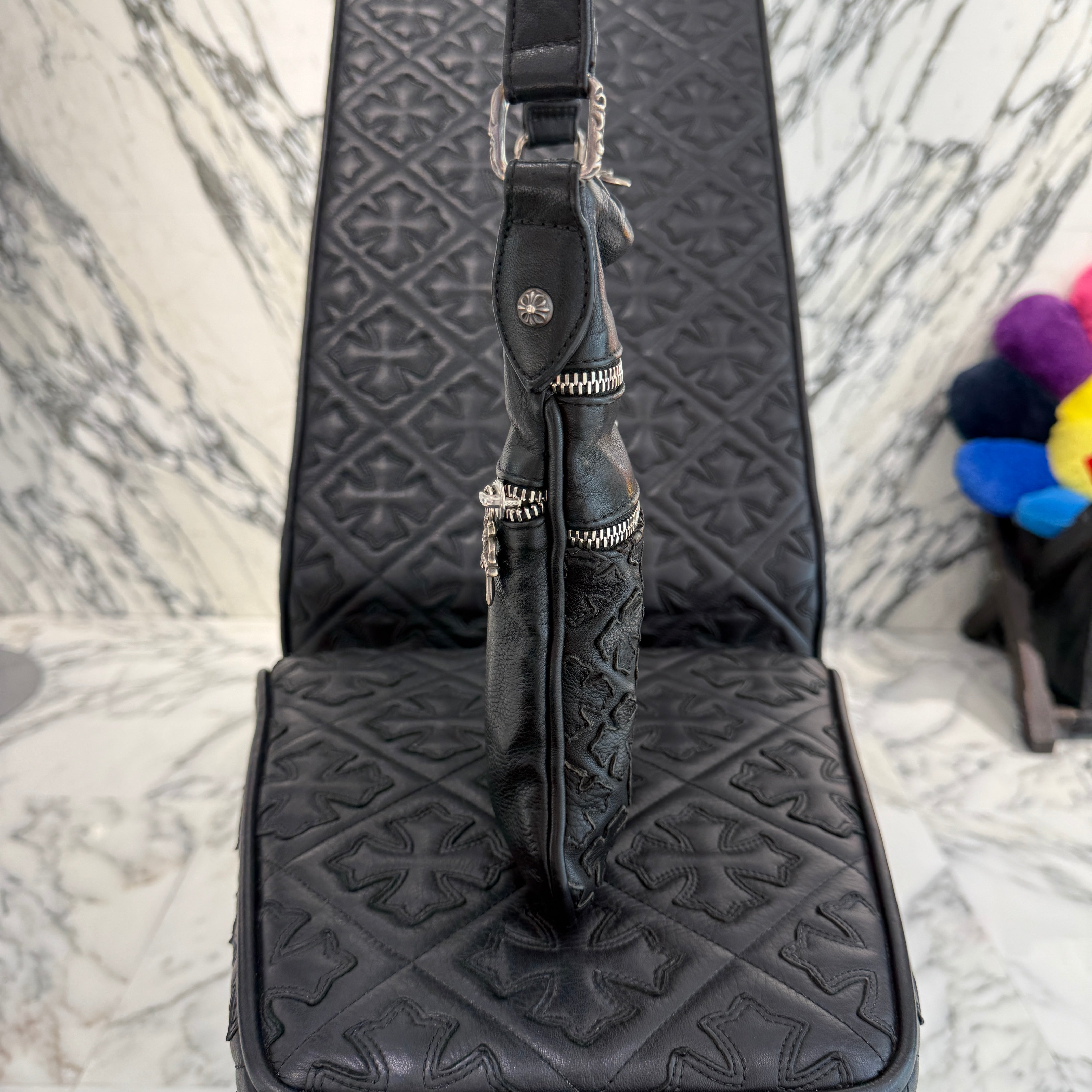 CHROME HEARTS PERRY Leather Shoulder Bag クロムハーツ ペリー レザー ショルダーバッグ