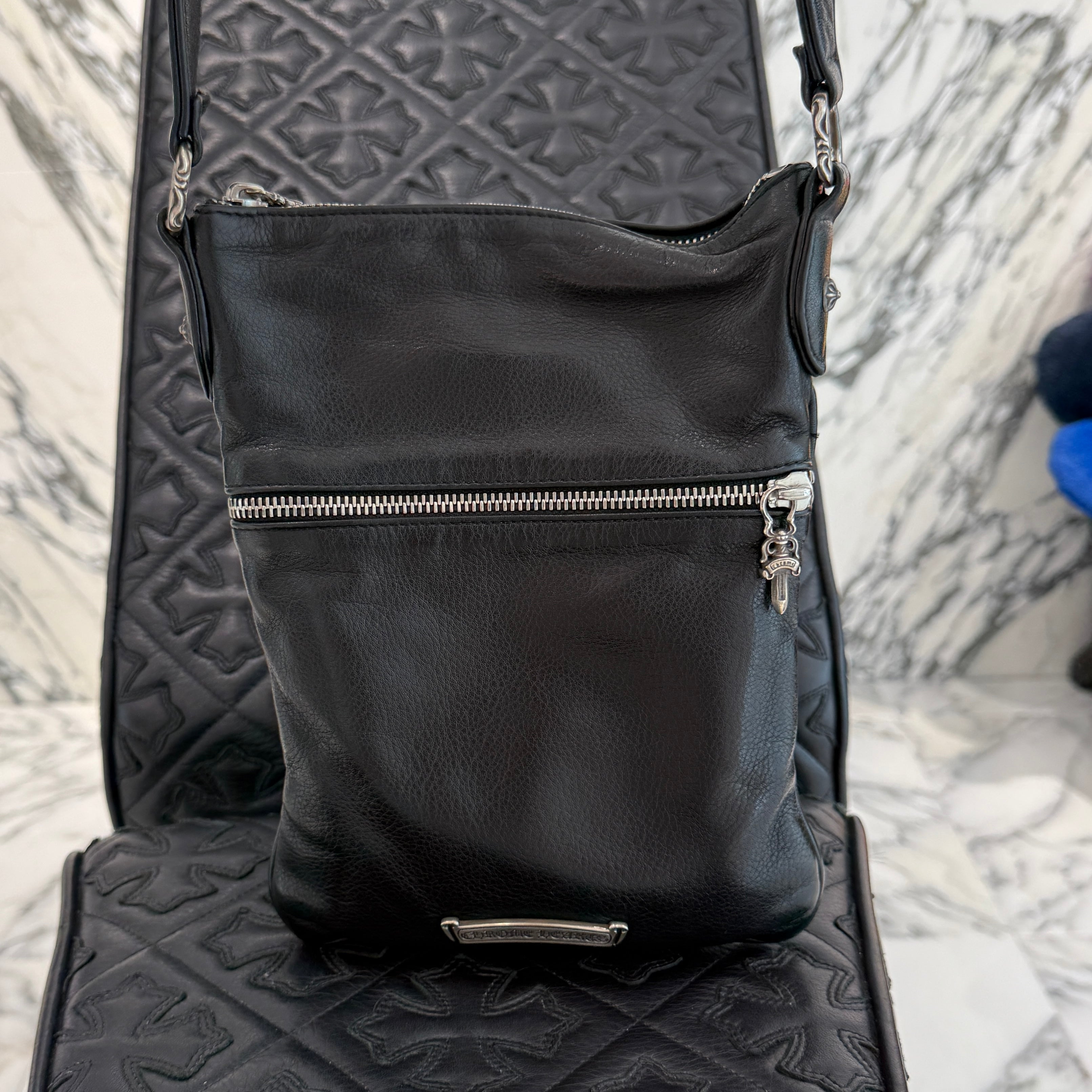 CHROME HEARTS PERRY Leather Shoulder Bag クロムハーツ ペリー レザー ショルダーバッグ