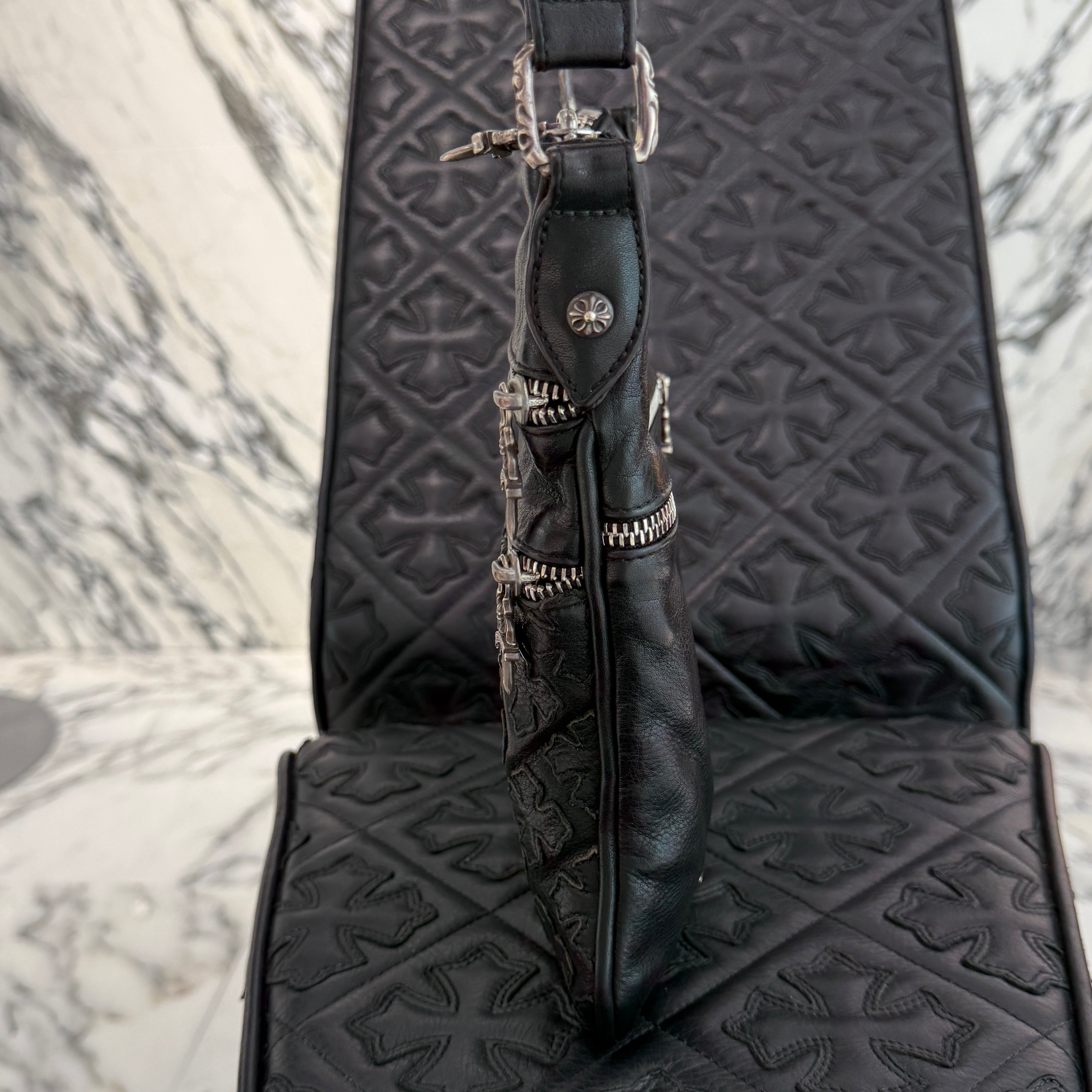 CHROME HEARTS PERRY Leather Shoulder Bag クロムハーツ ペリー レザー ショルダーバッグ