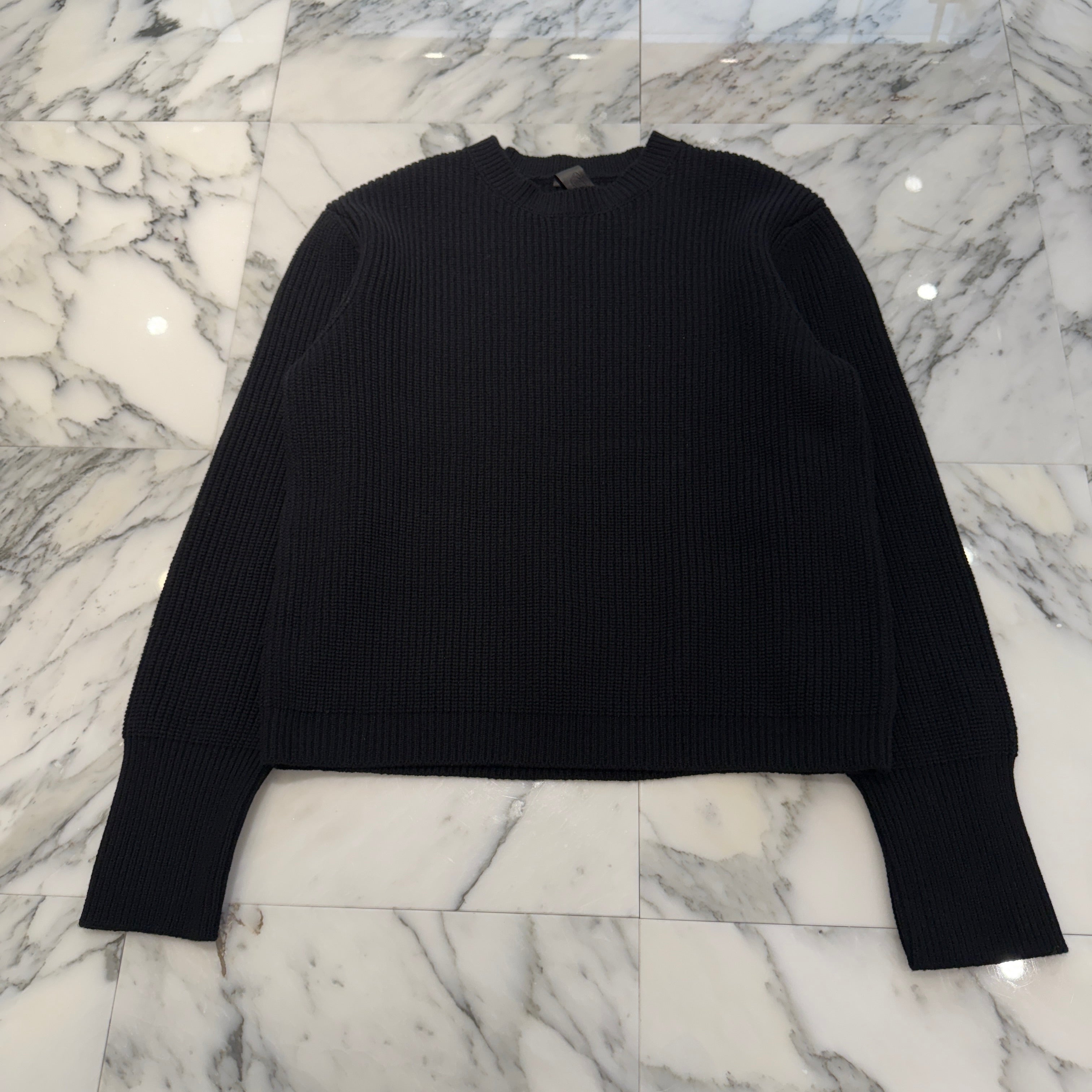 CHROME HEARTS Y NOT Triple Cross Leather Patch Cashmere Knit Size S クロムハーツ ワイノット トリプルクロスレザーパッチ カシミア ニット サイズS