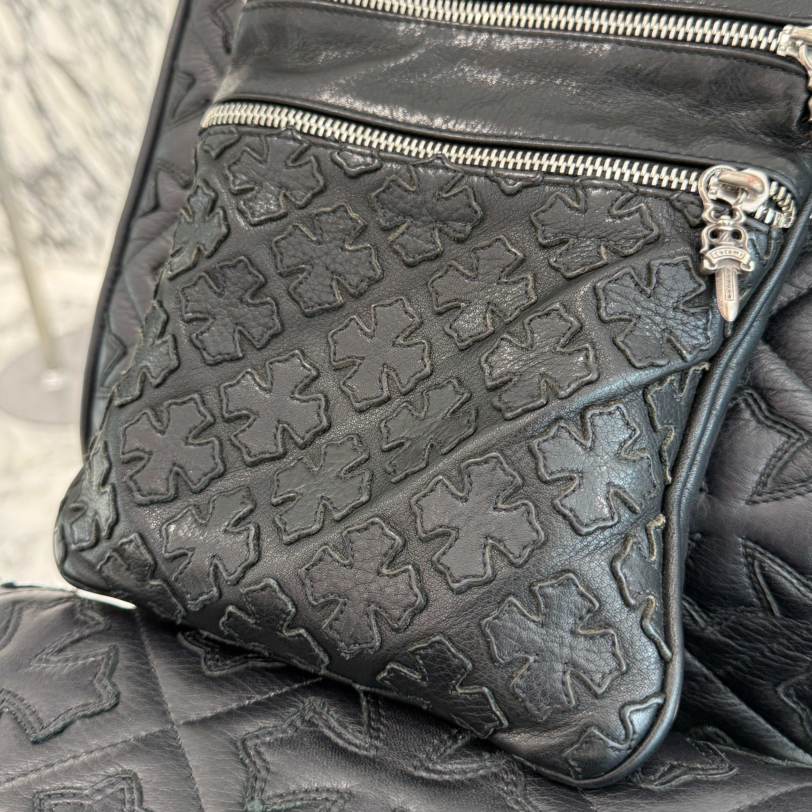 CHROME HEARTS PERRY Leather Shoulder Bag クロムハーツ ペリー レザー ショルダーバッグ