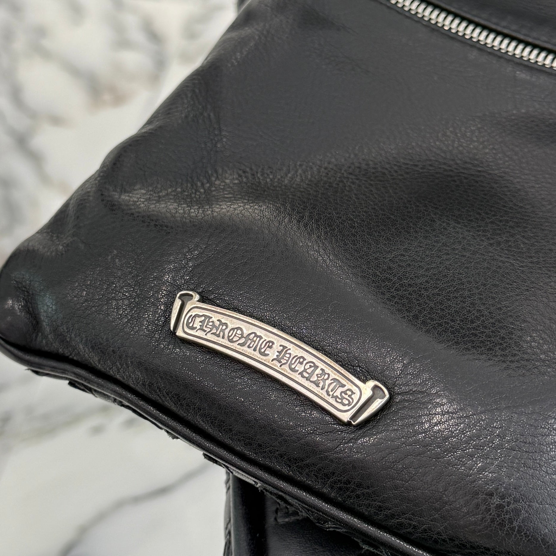 CHROME HEARTS PERRY Leather Shoulder Bag クロムハーツ ペリー レザー ショルダーバッグ