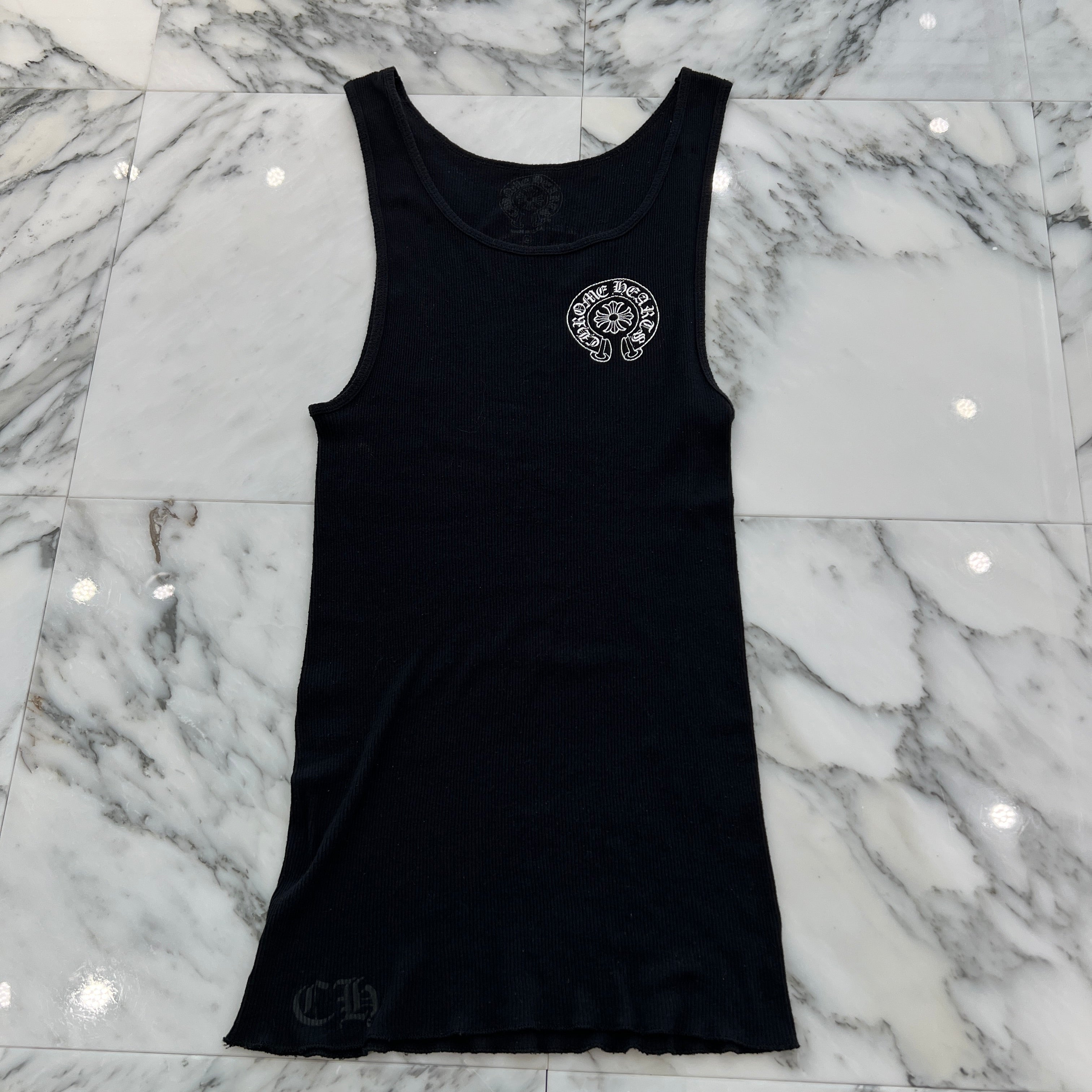 CHROME HEARTS Back Horseshoe Print Tank Top Size L クロムハーツ バックホースシュープリント タンクトップ サイズL