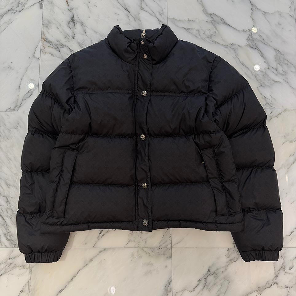 クロムハーツ ブラックダウンジャケット Chrome Hearts 中古・古着通販】CHROME HEARTS (クロムハーツ) クロスボールダガー