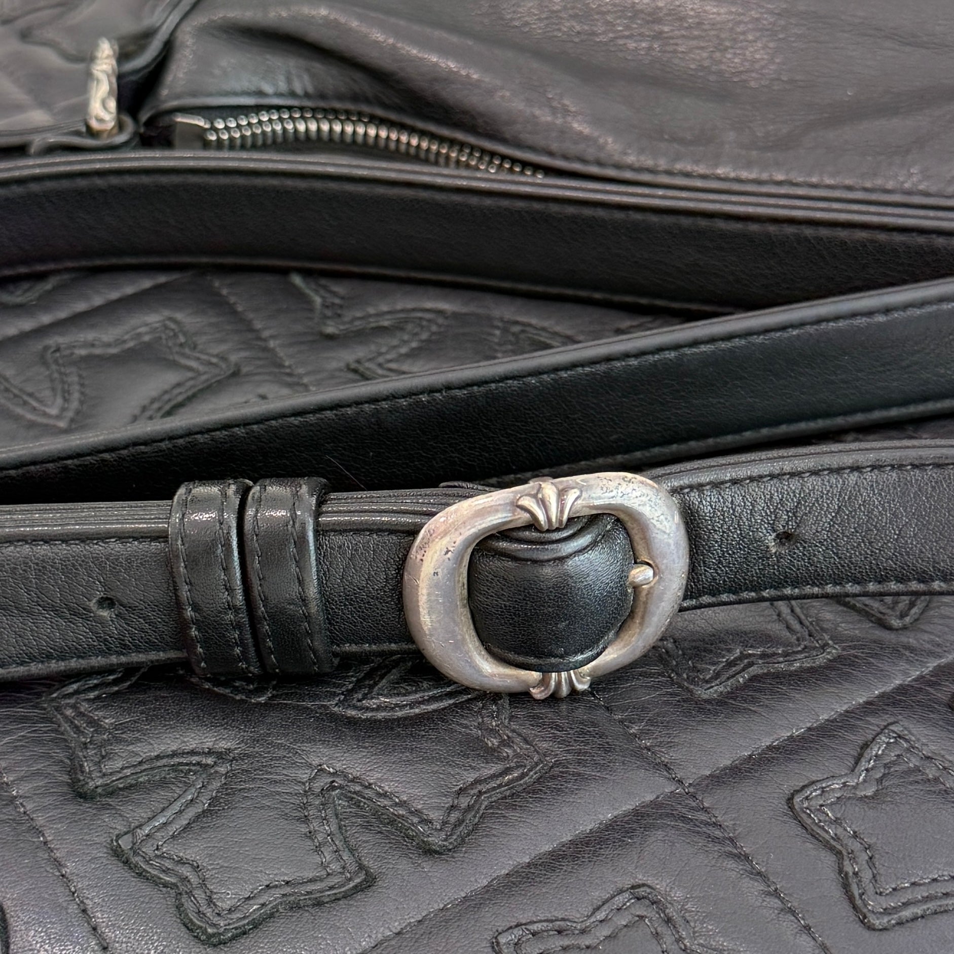 CHROME HEARTS PERRY Leather Shoulder Bag クロムハーツ ペリー レザー ショルダーバッグ