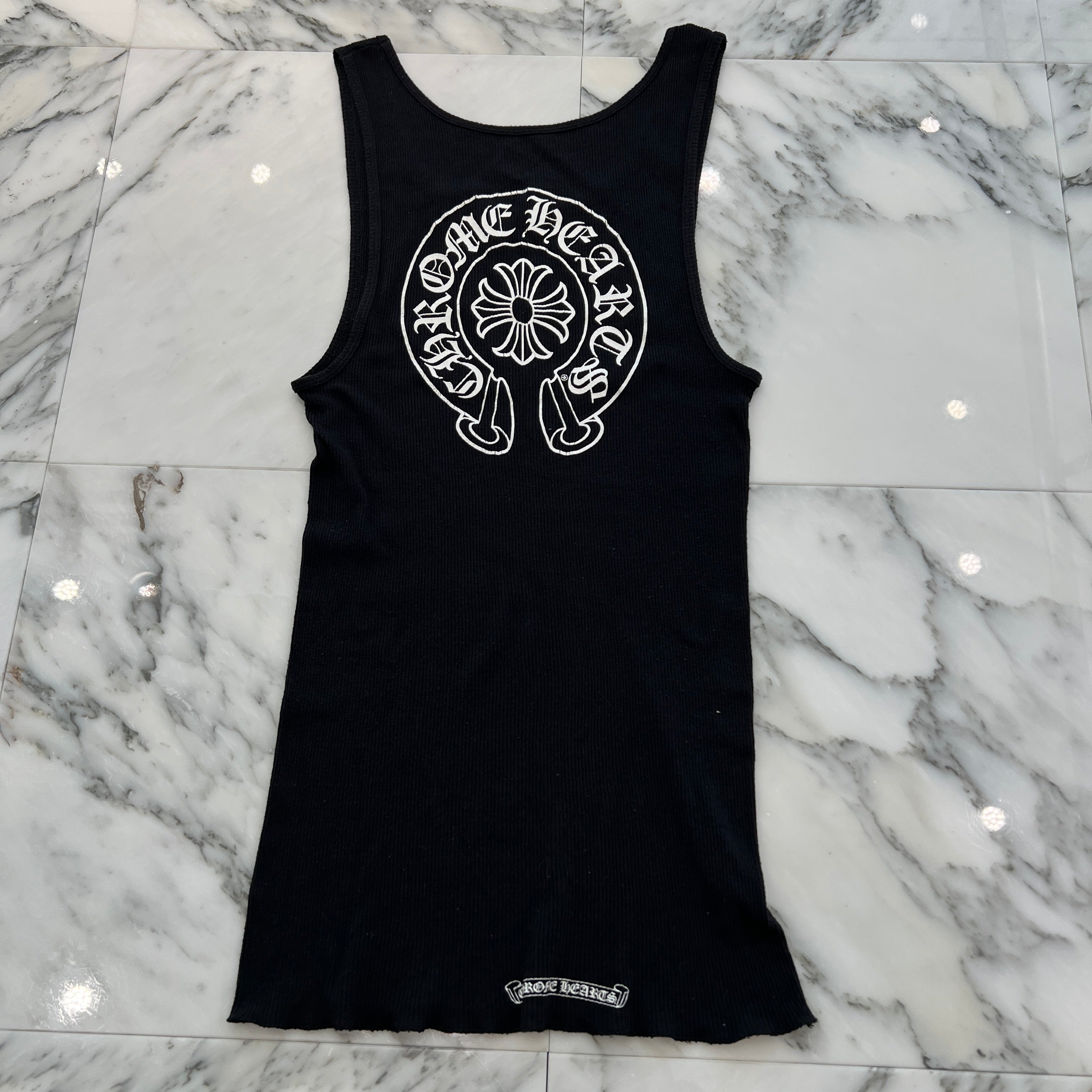 CHROME HEARTS Back Horseshoe Print Tank Top Size L クロムハーツ バックホースシュープリント タンクトップ サイズL