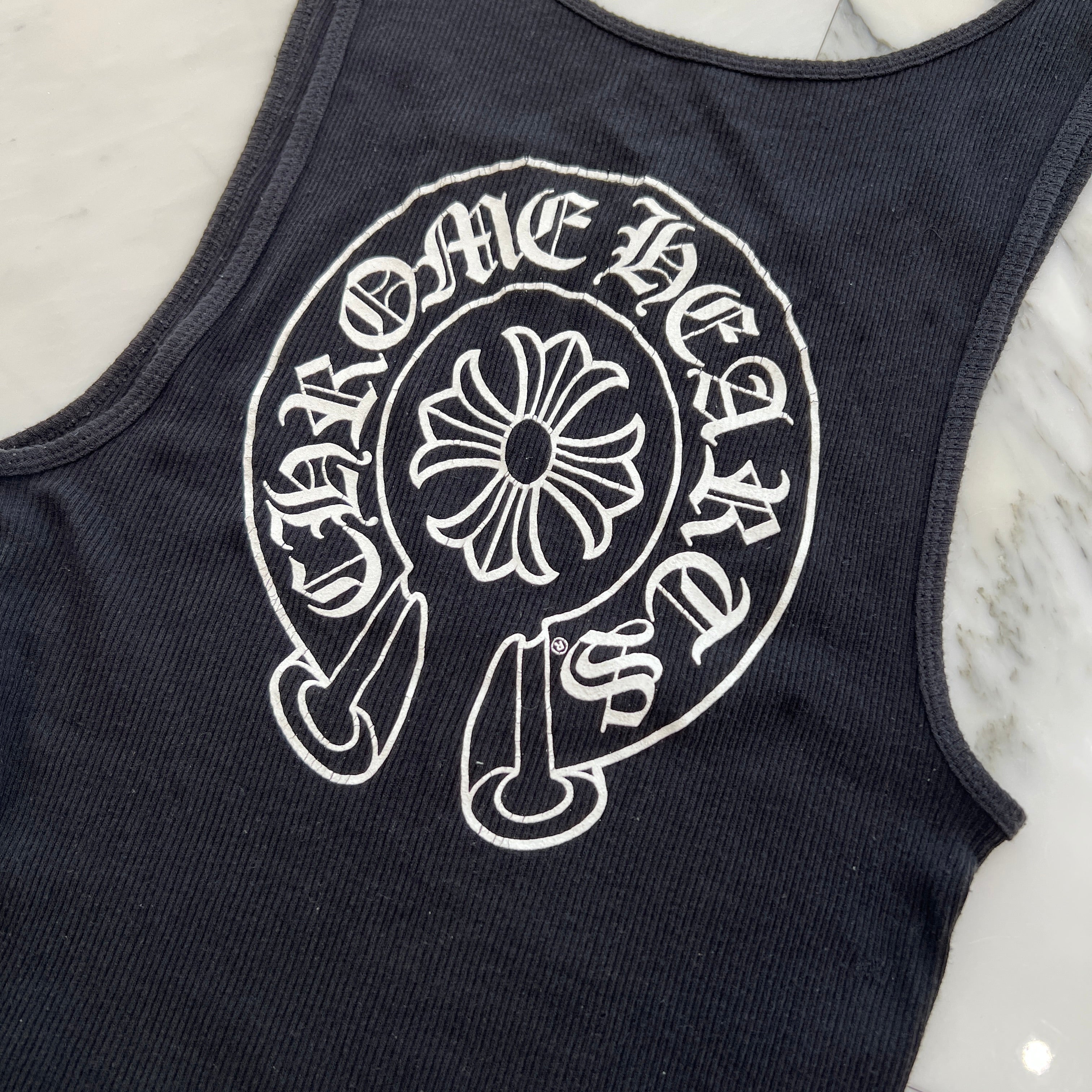 CHROME HEARTS Back Horseshoe Print Tank Top Size L クロムハーツ バックホースシュープリント タンクトップ サイズL