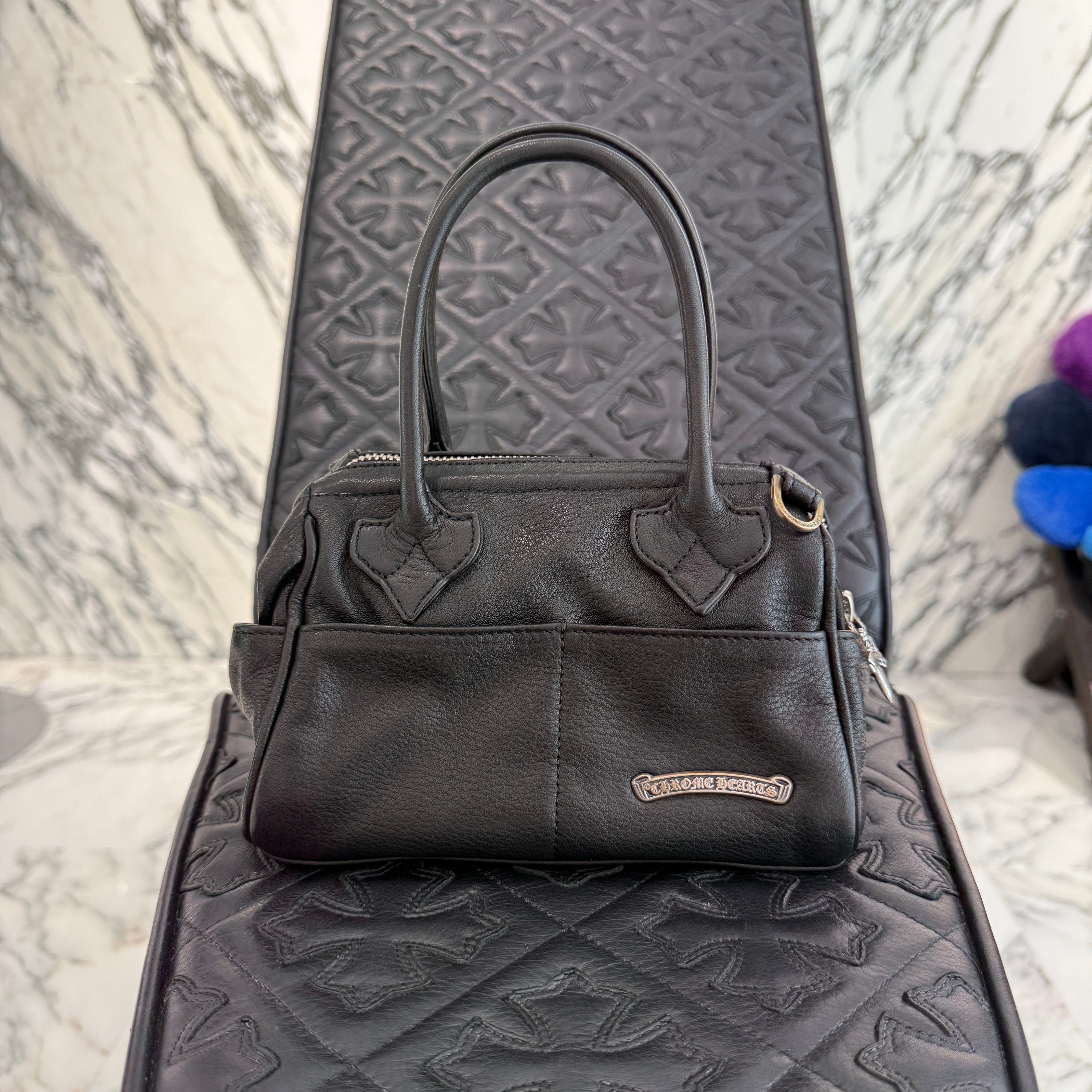 CHROME HEARTS MOCHITA Leather Hand Bag クロムハーツ MOCHITA レザー ハンドバッグ ショルダーバッグ