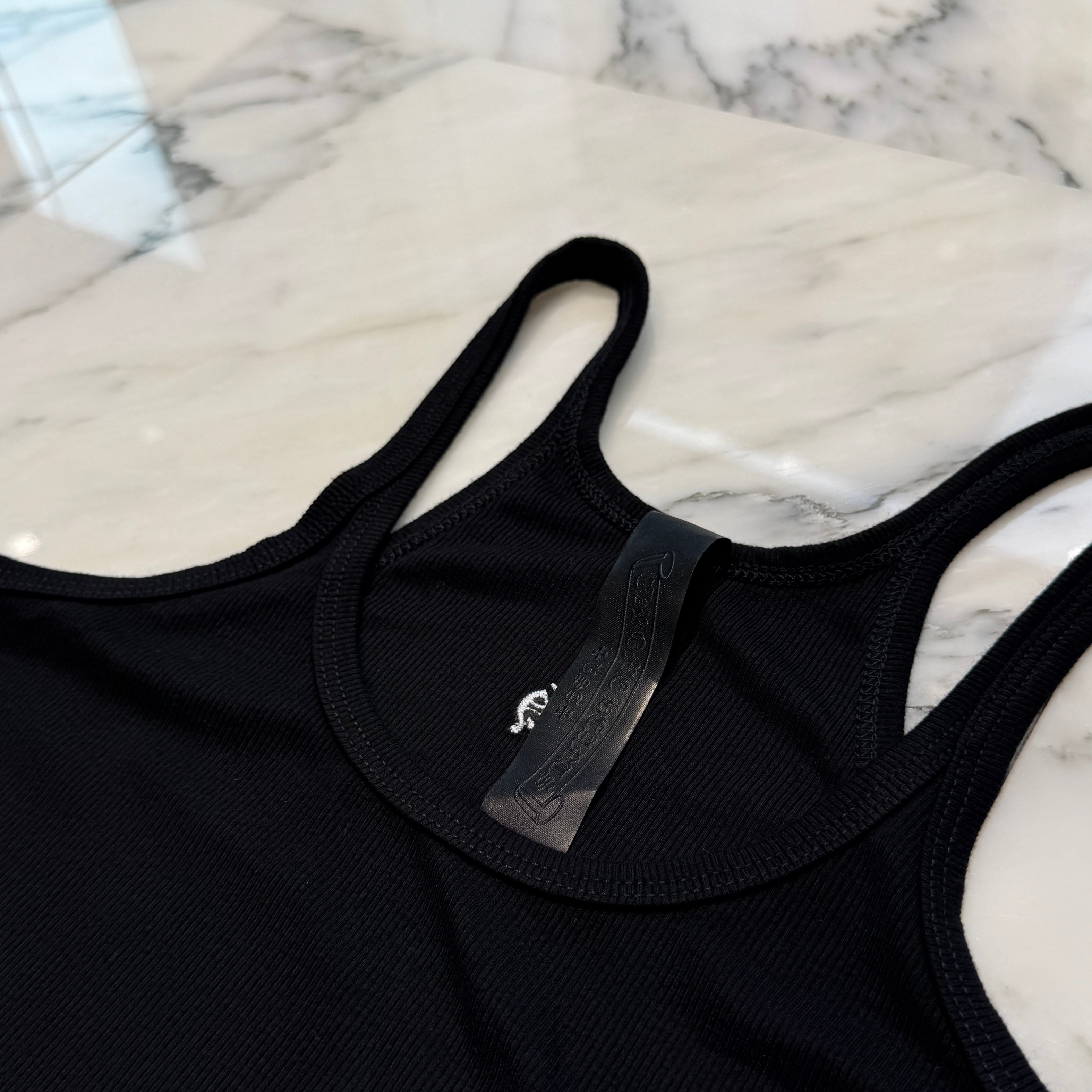 CHROME HEARTS Ynot CH Embroidery Ribbed Onesie Body Suit Size M クロムハーツ ワイノット CH刺繡 リブド ワンジー ボディスーツ サイズM