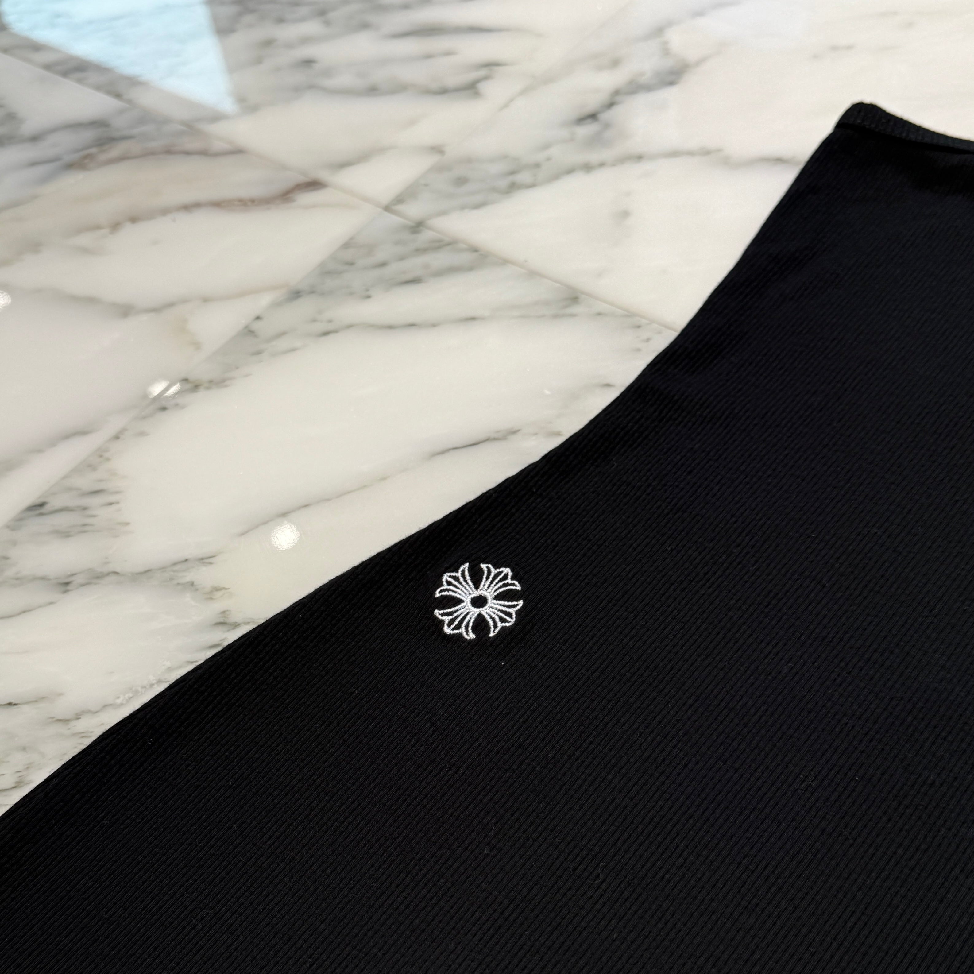 CHROME HEARTS Ynot CH Embroidery Ribbed Onesie Body Suit Size M クロムハーツ ワイノット CH刺繡 リブド ワンジー ボディスーツ サイズM