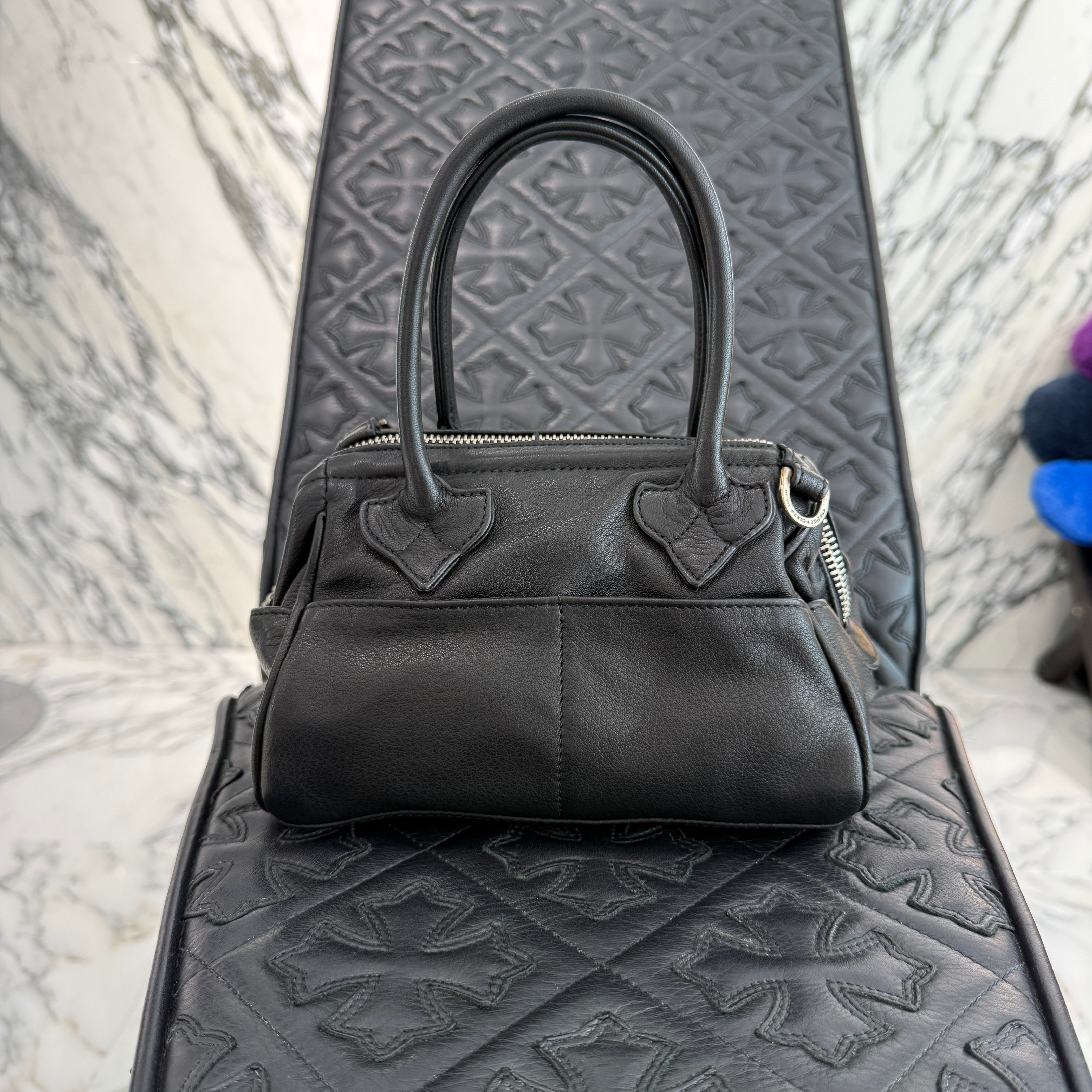 CHROME HEARTS MOCHITA Leather Hand Bag クロムハーツ MOCHITA レザー ハンドバッグ ショルダーバッグ