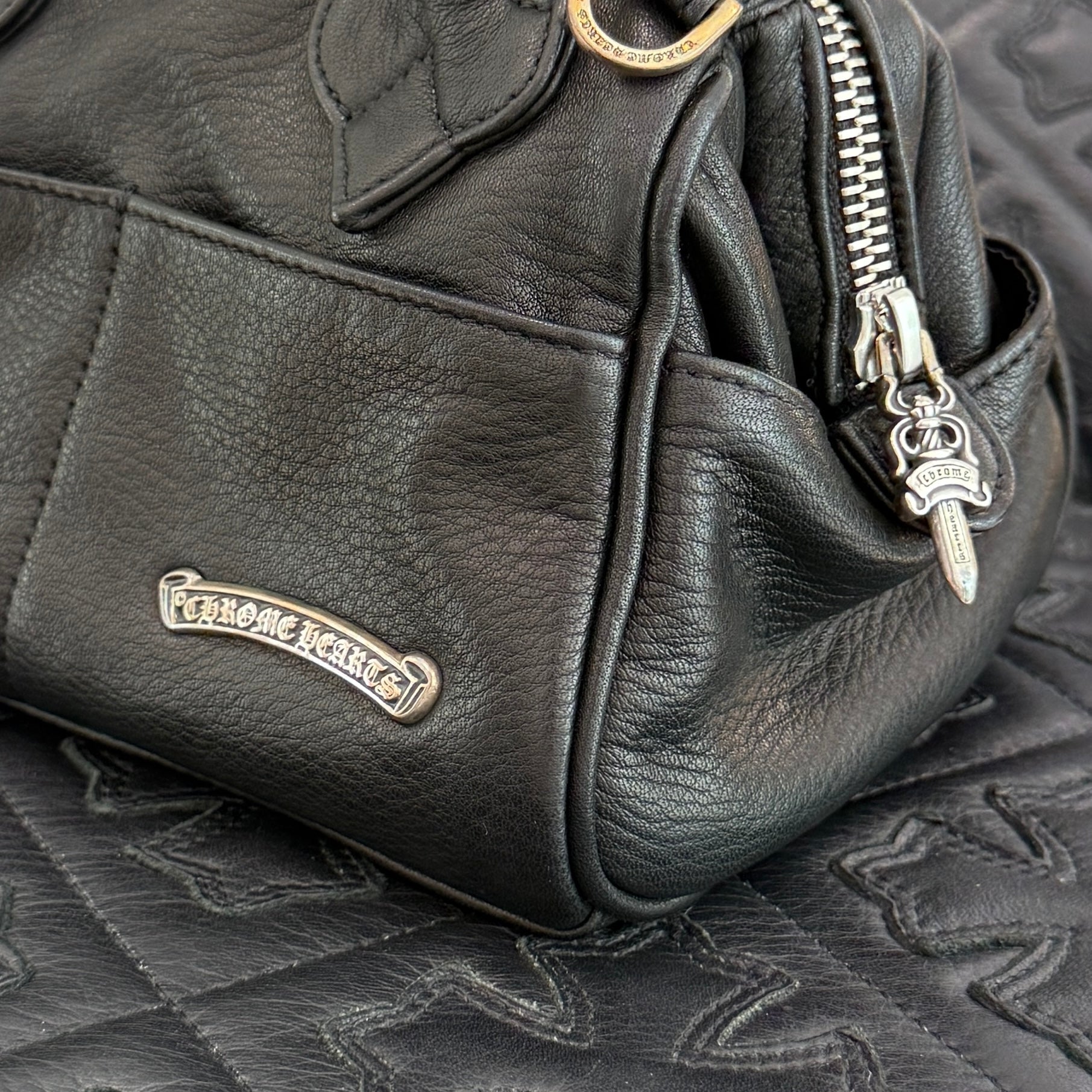 CHROME HEARTS MOCHITA Leather Hand Bag クロムハーツ MOCHITA レザー ハンドバッグ ショルダーバッグ