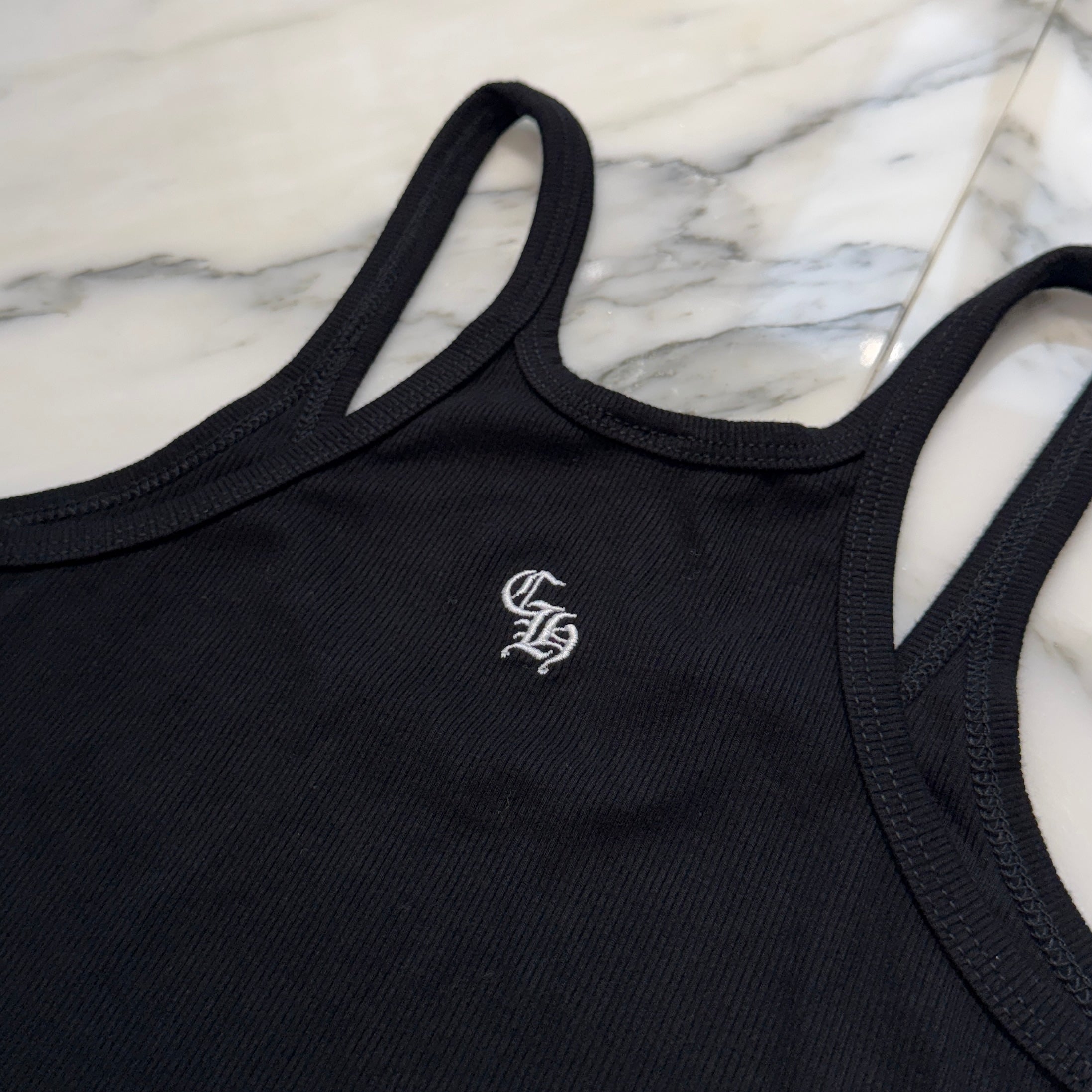 CHROME HEARTS Ynot CH Embroidery Ribbed Onesie Body Suit Size M クロムハーツ ワイノット CH刺繡 リブド ワンジー ボディスーツ サイズM