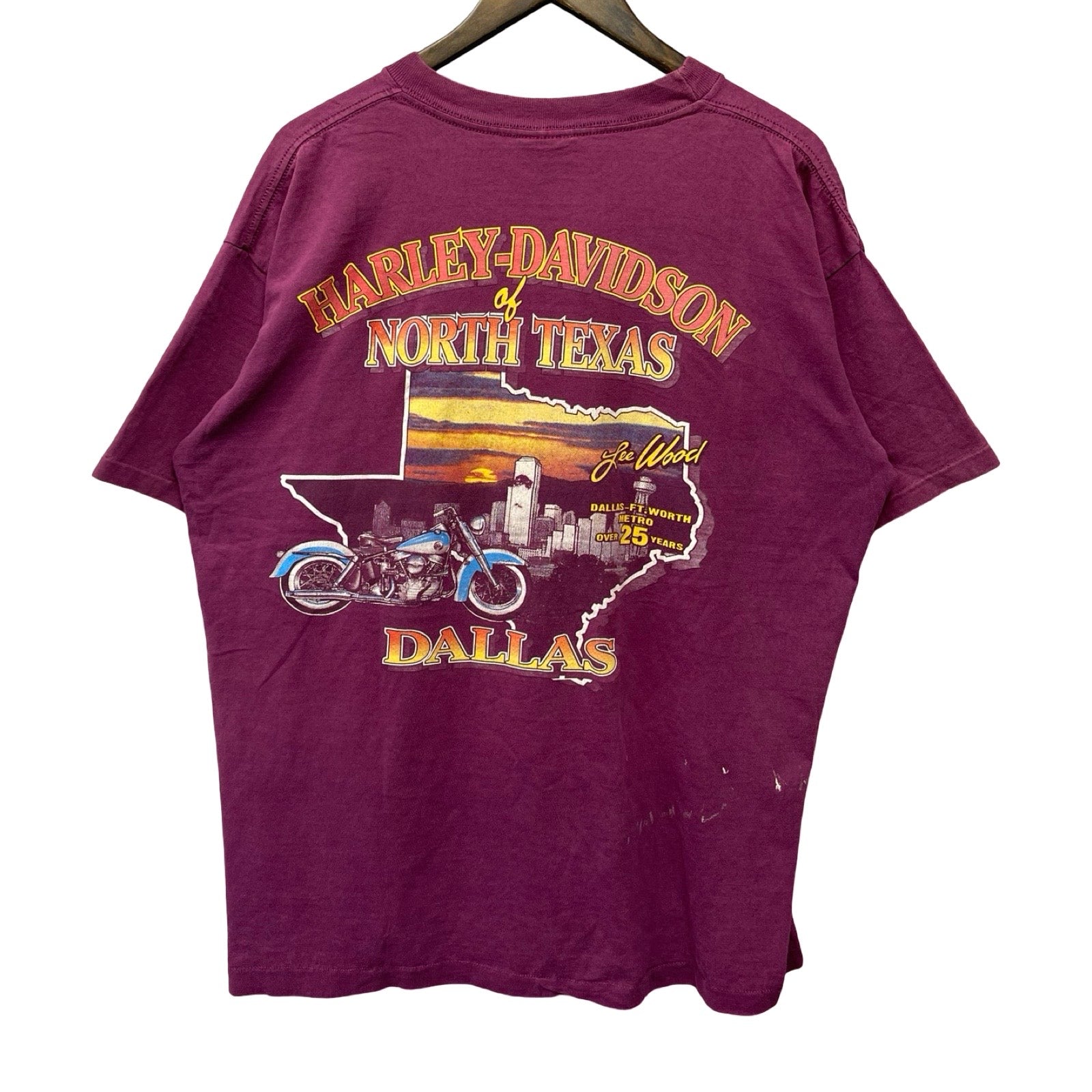 Vintage 90's Harley-Davidson "NORTH TEXAS" Dallas 1993 S/S Tee Size L