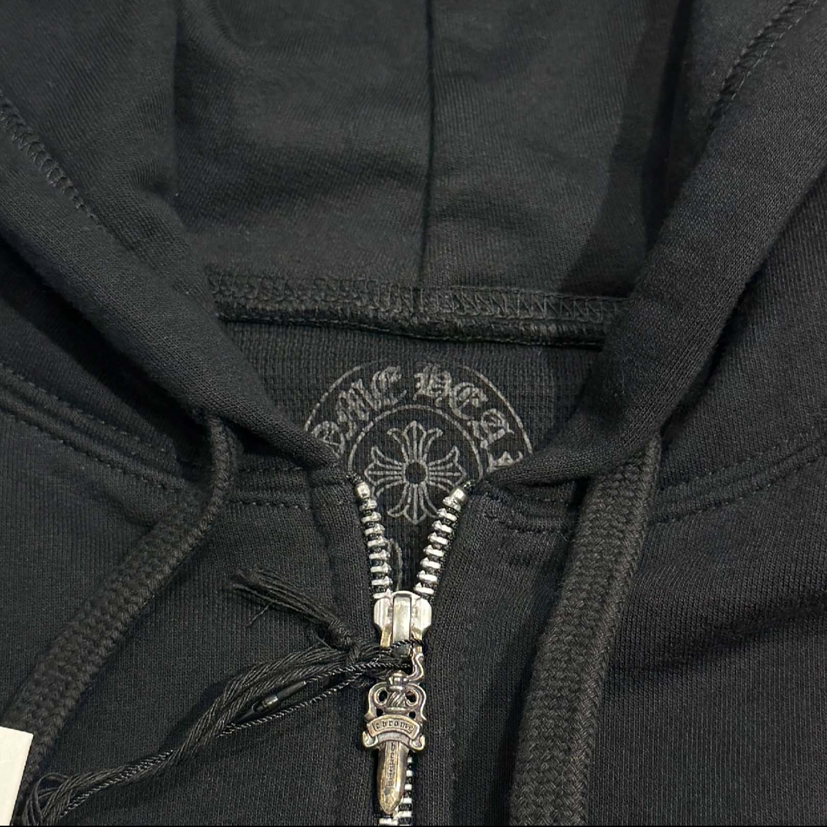 CHROME HEARTS Vertical Logo Zip Up Hoodie Size L クロムハーツ ヴァーティカルロゴ ジップアップフーディー サイズL