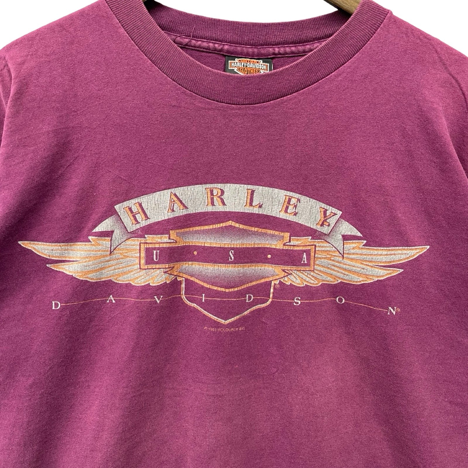 Vintage 90's Harley-Davidson "NORTH TEXAS" Dallas 1993 S/S Tee Size L