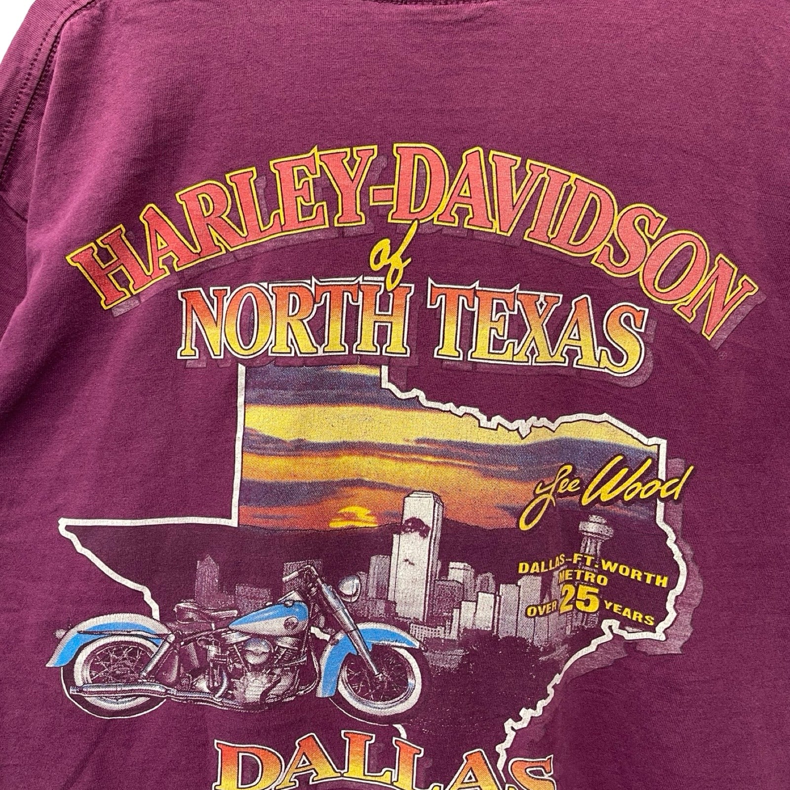 Vintage 90's Harley-Davidson "NORTH TEXAS" Dallas 1993 S/S Tee Size L