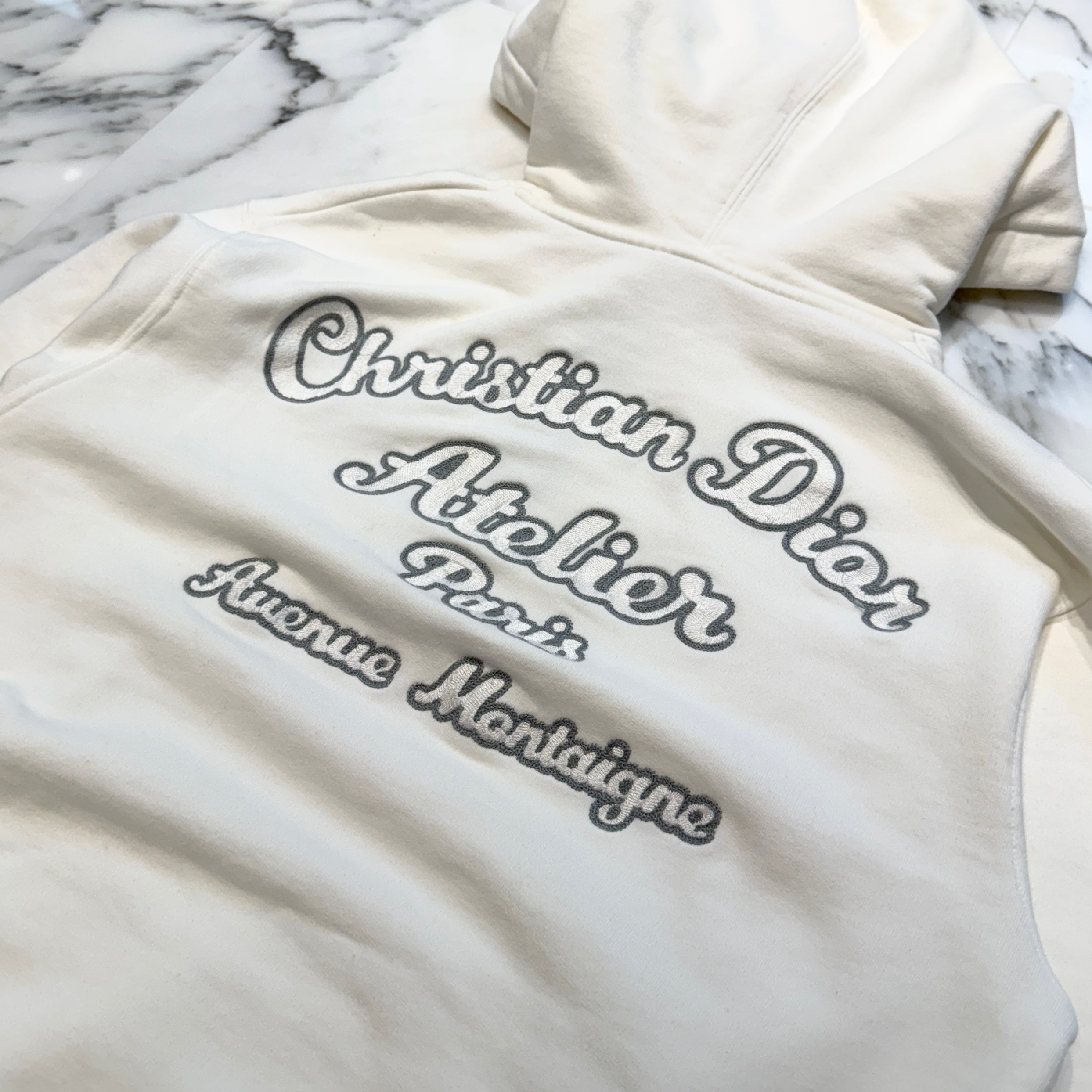 DIOR 2023SS Christian Dior Atelier Embroidery Pullover Hoodie 293J698A0531 Size XS ディオール クリスチャンディオール アトリエ 刺繍 プルオーバーフーディ サイズXS