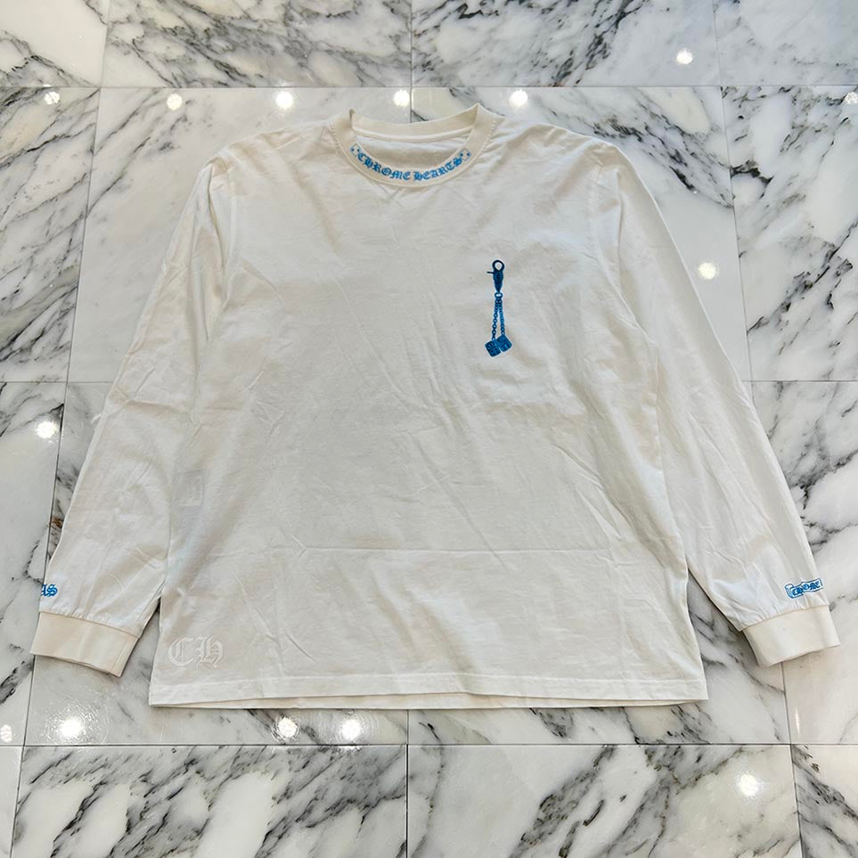 CHROME HEARTS Las Vegas Limited Neck Logo Dice Print Long Sleeve Tee Size XL クロムハーツ ラスベガス限定 ネックロゴ ダイス プリント ロングスリーブ Tシャツ サイズXL