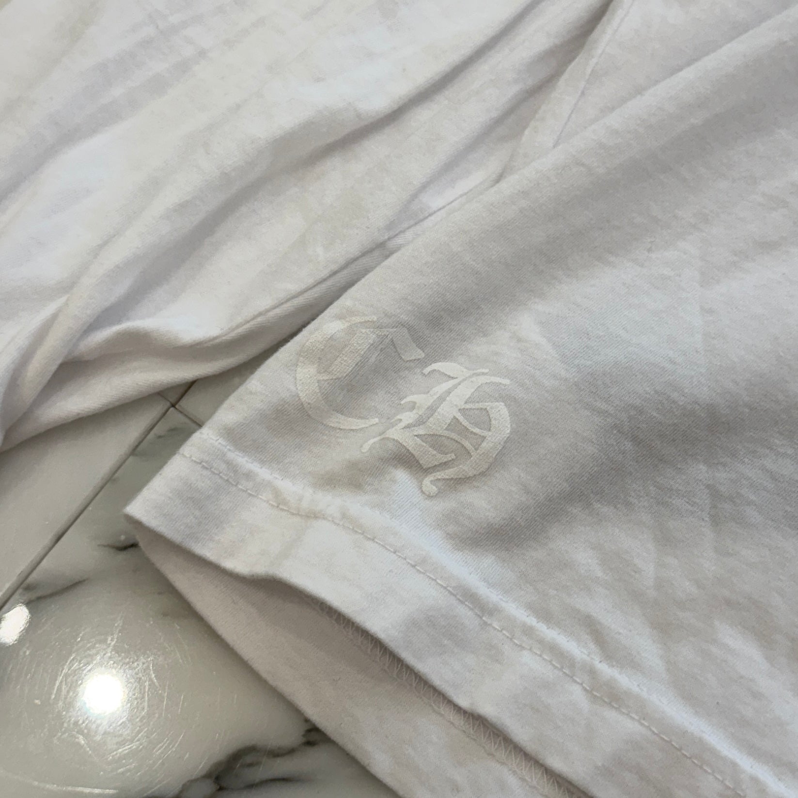 CHROME HEARTS Floral Cross Horseshoe Long Sleeve Tee Size XL クロムハーツ フローラルクロス ホースシュー ロングスリーブTシャツ サイズXL