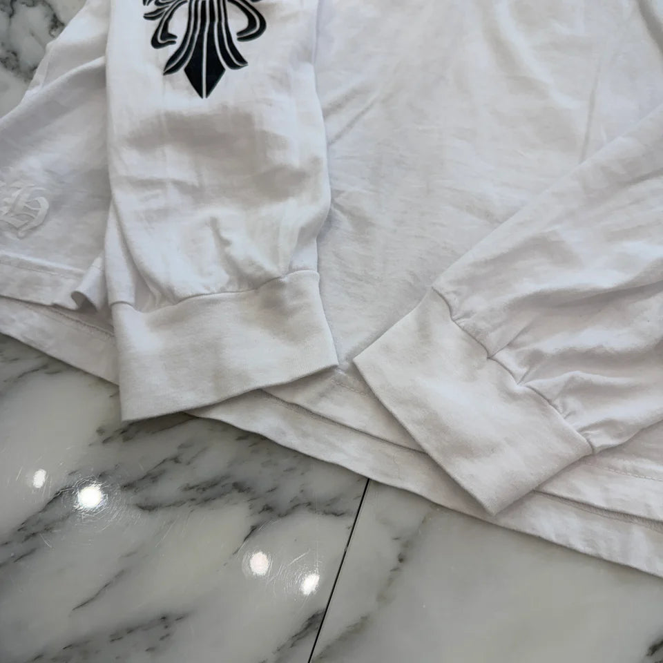 CHROME HEARTS Floral Cross Horseshoe Long Sleeve Tee Size XL クロムハーツ フローラルクロス ホースシュー ロングスリーブTシャツ サイズXL