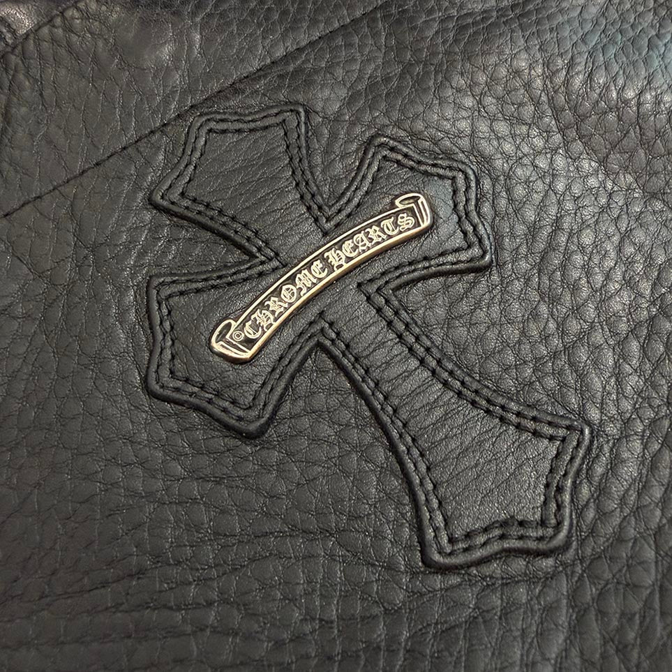 CHROME HEARTS 1 Cross Leather Patch Mini Tote Bag クロムハーツ 1クロス レザーパッチ ミニトートバッグ