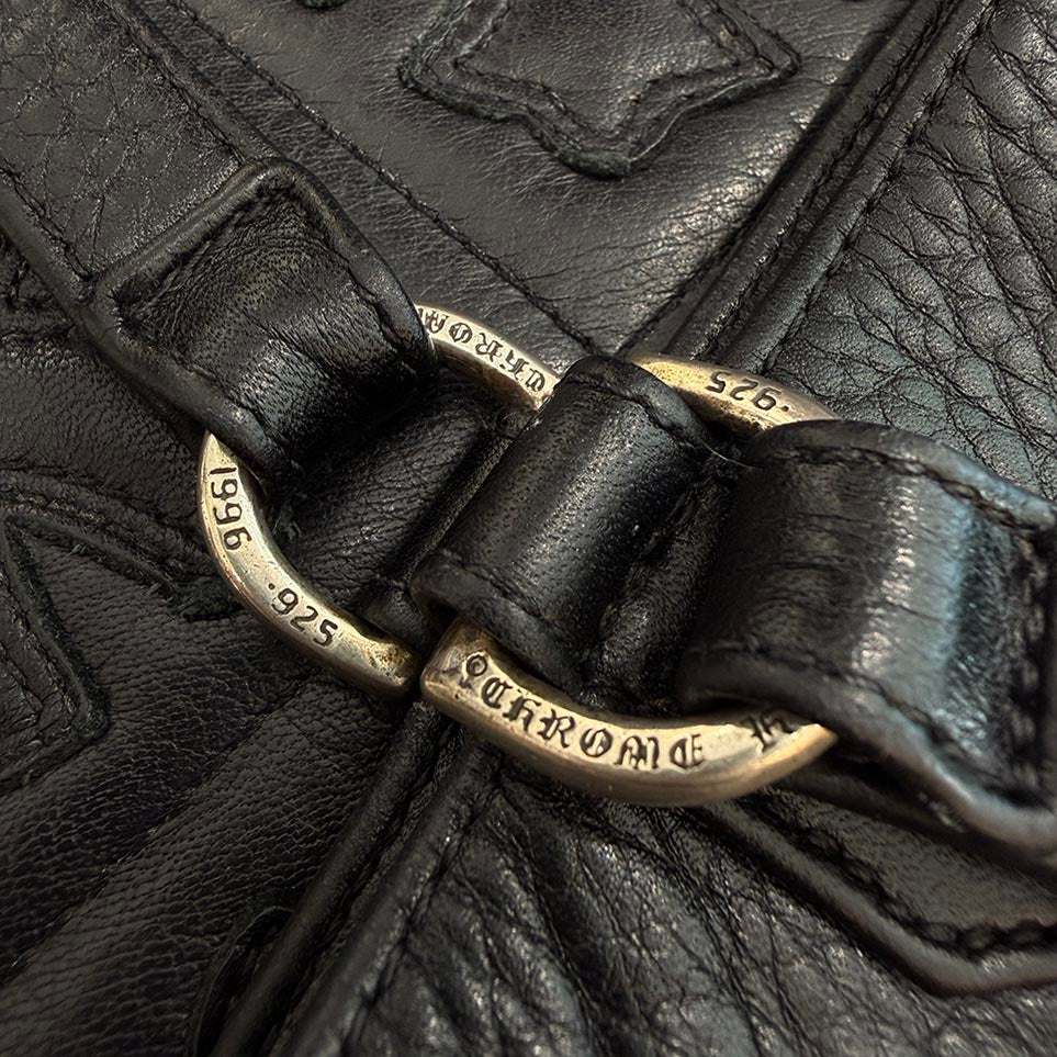 CHROME HEARTS 1 Cross Leather Patch Mini Tote Bag クロムハーツ 1クロス レザーパッチ ミニトートバッグ