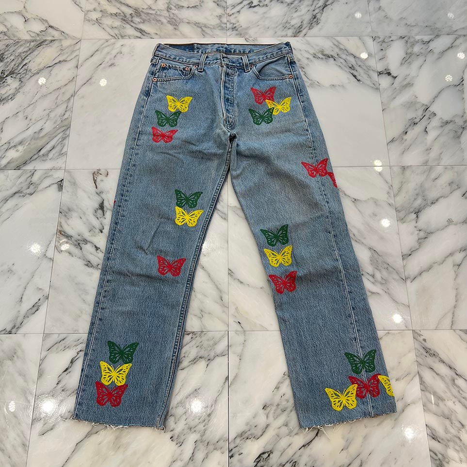 ABOUT DREAMS Butterfly Jeans Size W30×L36 アバウトドリームズ