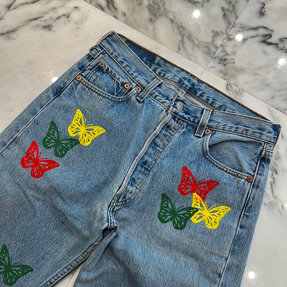 ABOUT DREAMS Butterfly Jeans Size W30×L36 アバウトドリームズ