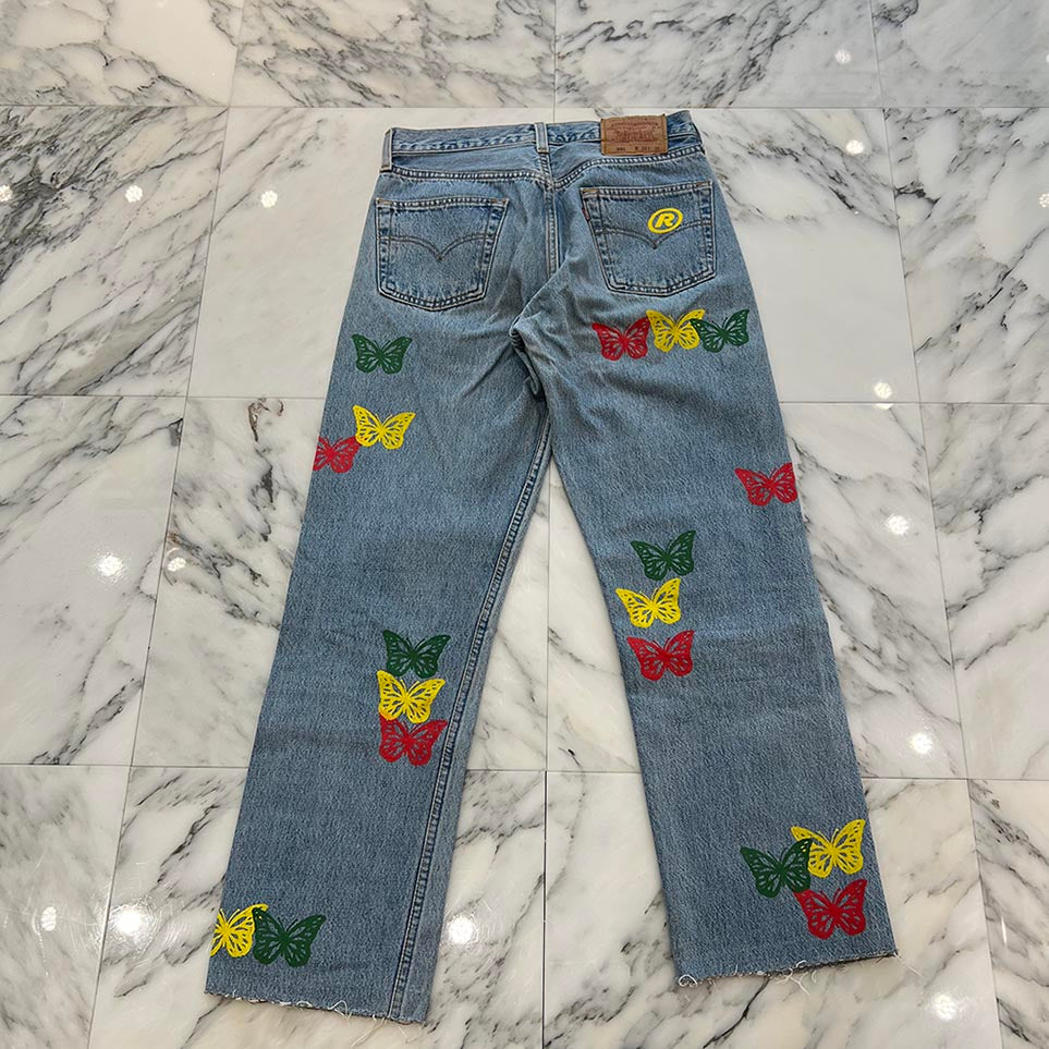 ABOUT DREAMS Butterfly Jeans Size W30×L36 アバウトドリームズ