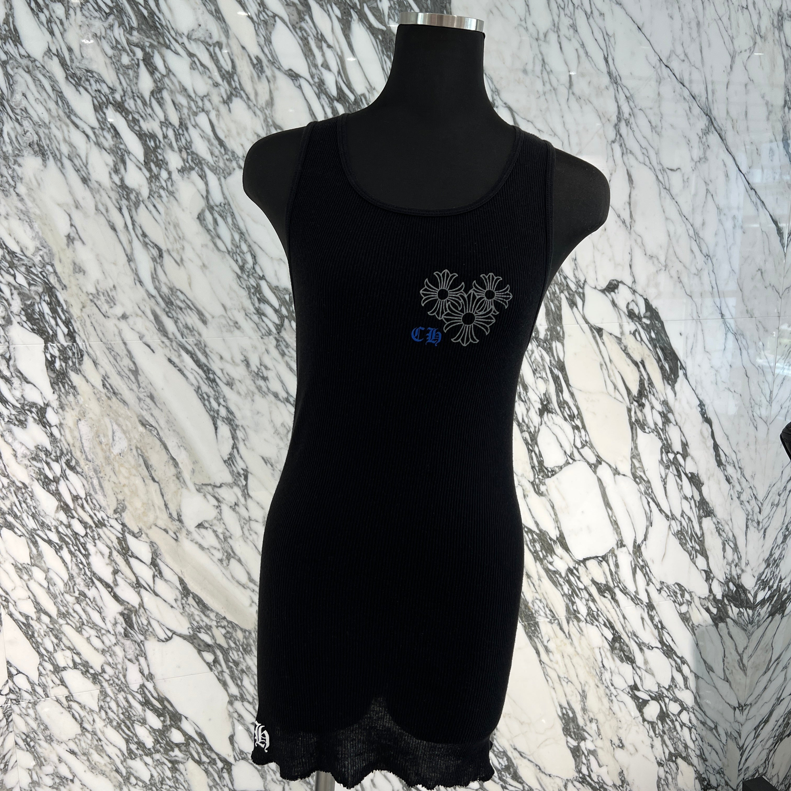 CHROME HEARTS Triple CH Plus Back Circle Print Tank Top Size M