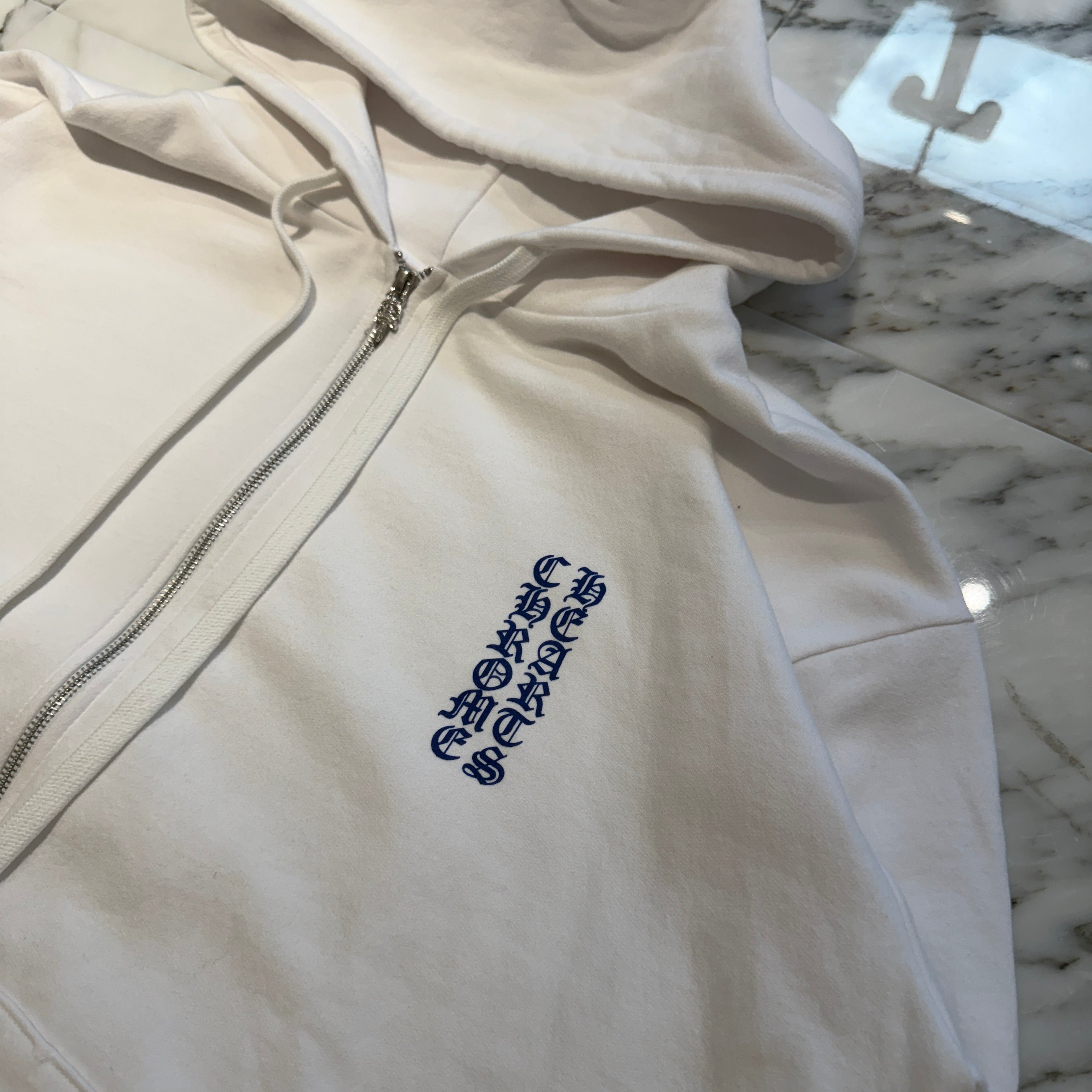 CHROME HEARTS Vertical Logo Zip Up Hoodie Size XL クロムハーツ ヴァーティカルロゴ ジップアップフーディー サイズXL