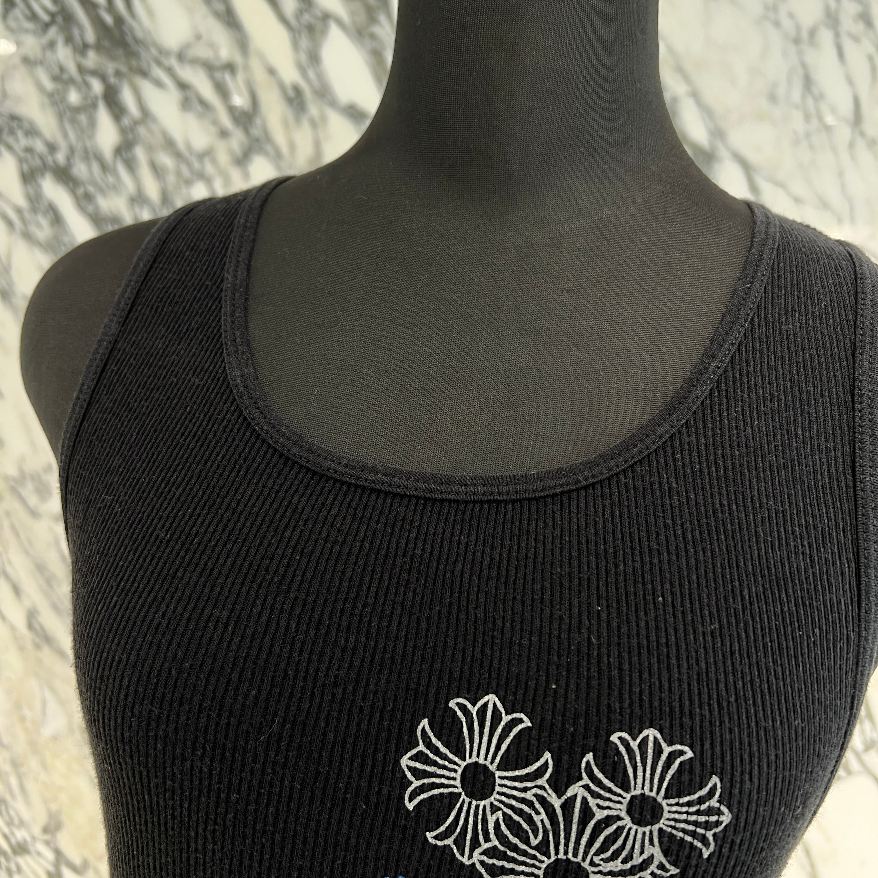 CHROME HEARTS Triple CH Plus Back Circle Print Tank Top Size M