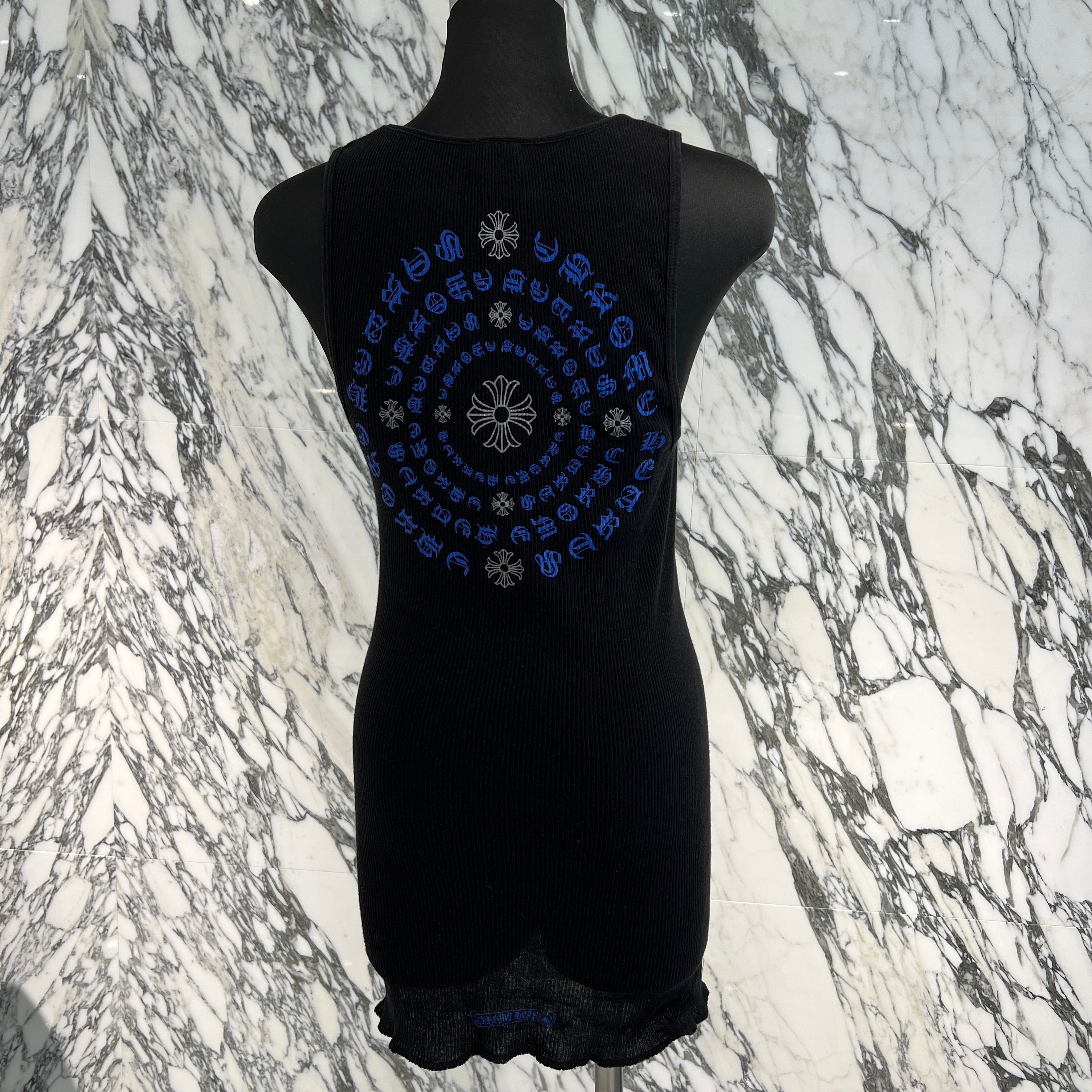 トップス chrome hearts CH plus backlogo tanktop CHROME HEARTS Triple CH Plus Back Circle Print Tank Top Size M