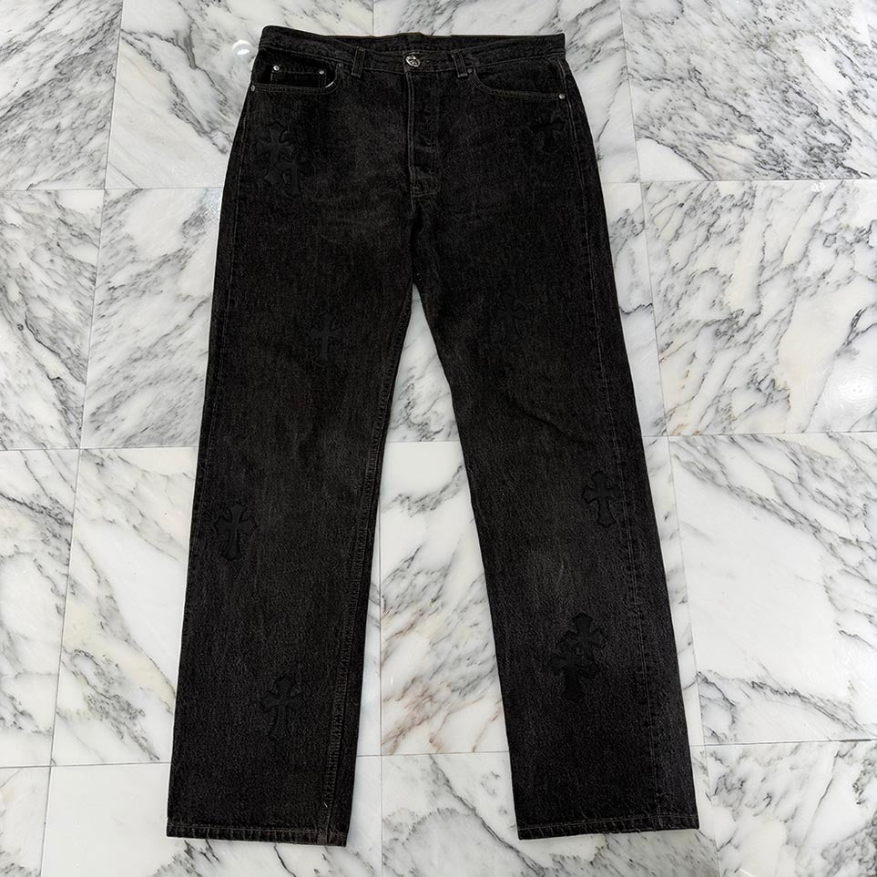 CHROME HEARTS × Levi's VNTG Cross Leather Patch Denim Pants Size 36 クロムハーツ × リーバイス ヴィンテージ クロスレザーパッチ デニムパンツ サイズ36