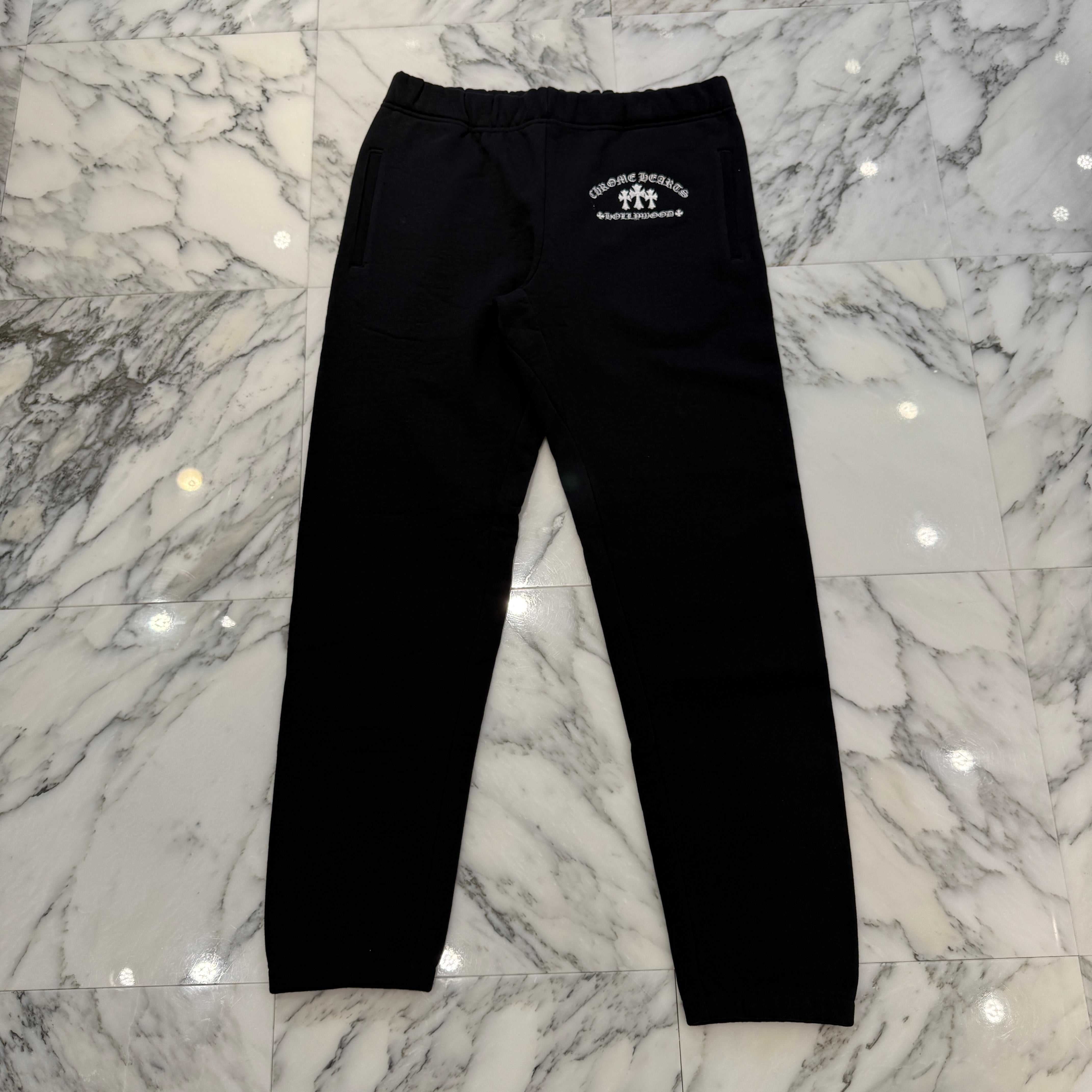 CHROME HEARTS King Taco 3 Cemetery Cross Embroidery Sweat Long Pants Size L クロムハーツ キングタコ3セメタリークロス刺繍スウェットロングパンツ サイズL