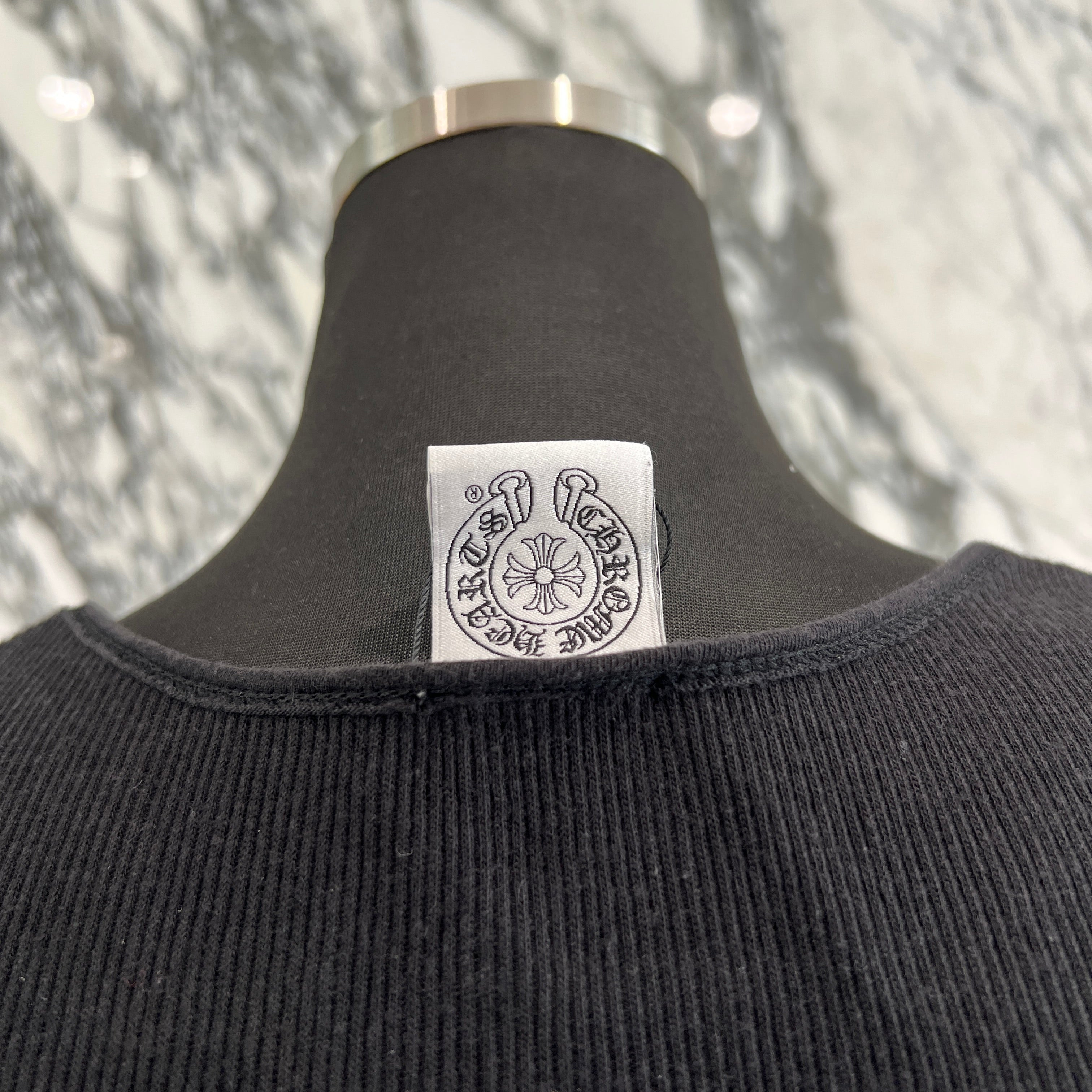 CHROME HEARTS Triple CH Plus Back Circle Print Tank Top Size M