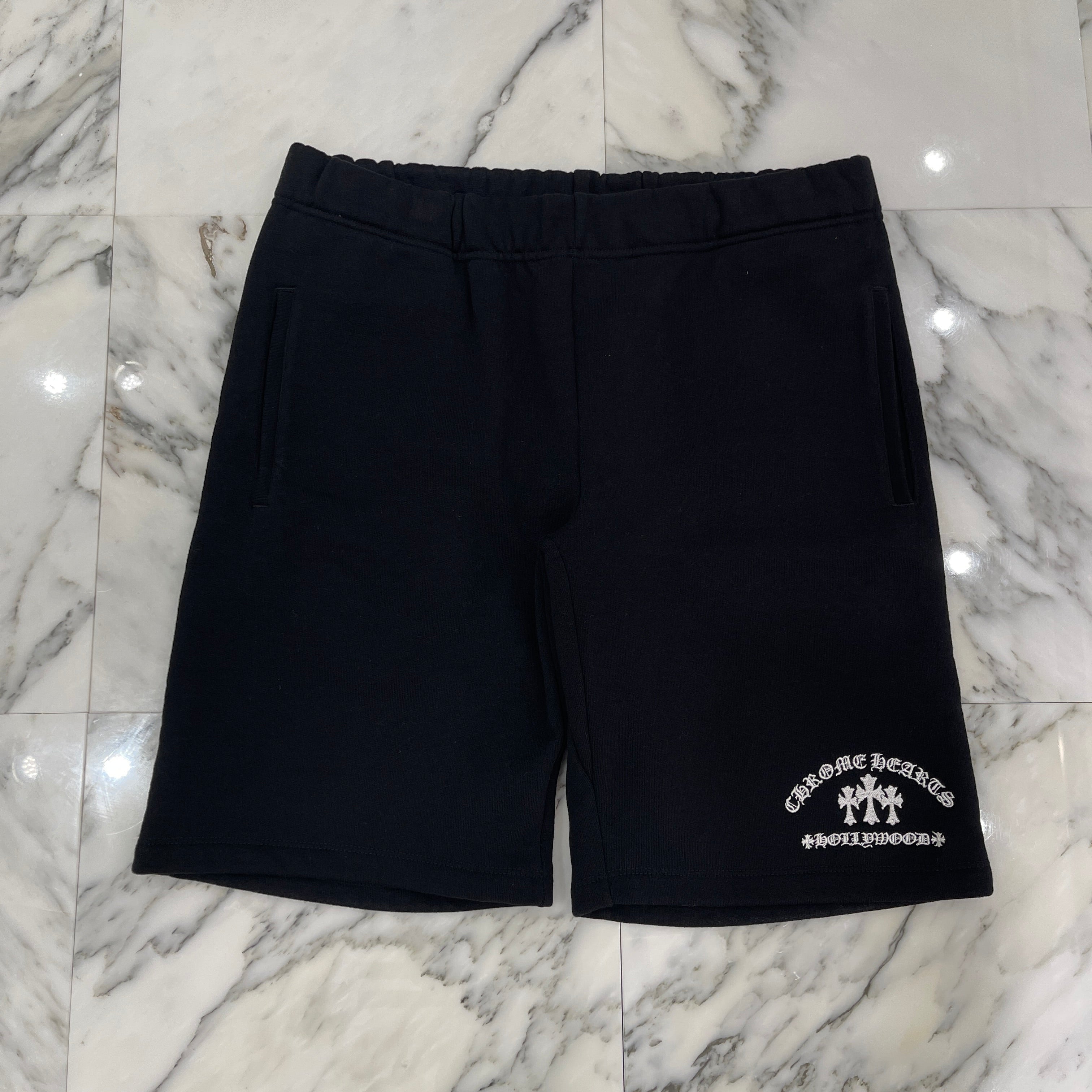 CHROME HEARTS Y NOT King Taco 3 Cemetery Cross Sweat Shorts Size XL クロムハーツ ワイノット キングタコ 3セメタリークロス スウェットショーツ ショートパンツ サイズXL