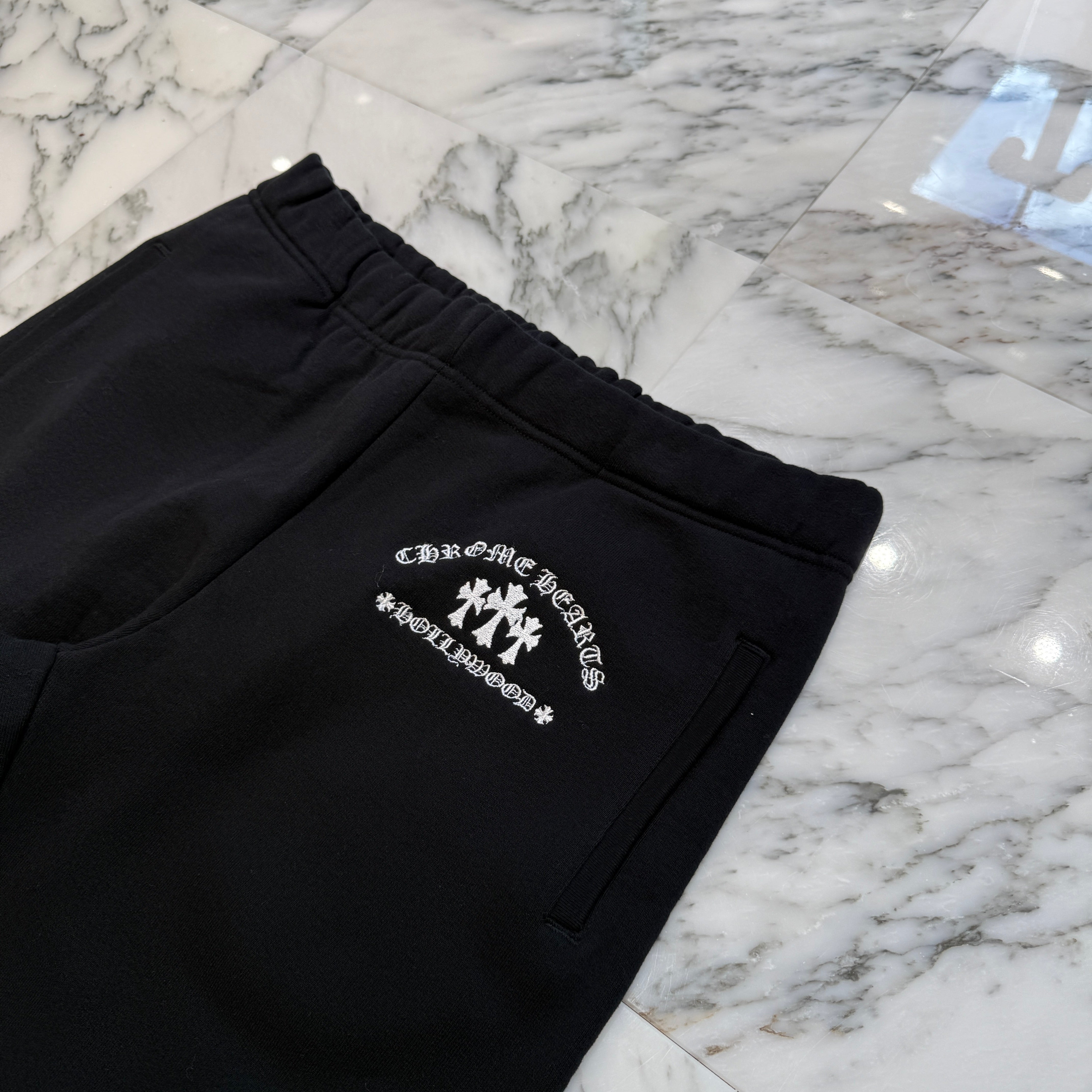 CHROME HEARTS King Taco 3 Cemetery Cross Embroidery Sweat Long Pants Size L クロムハーツ キングタコ3セメタリークロス刺繍スウェットロングパンツ サイズL