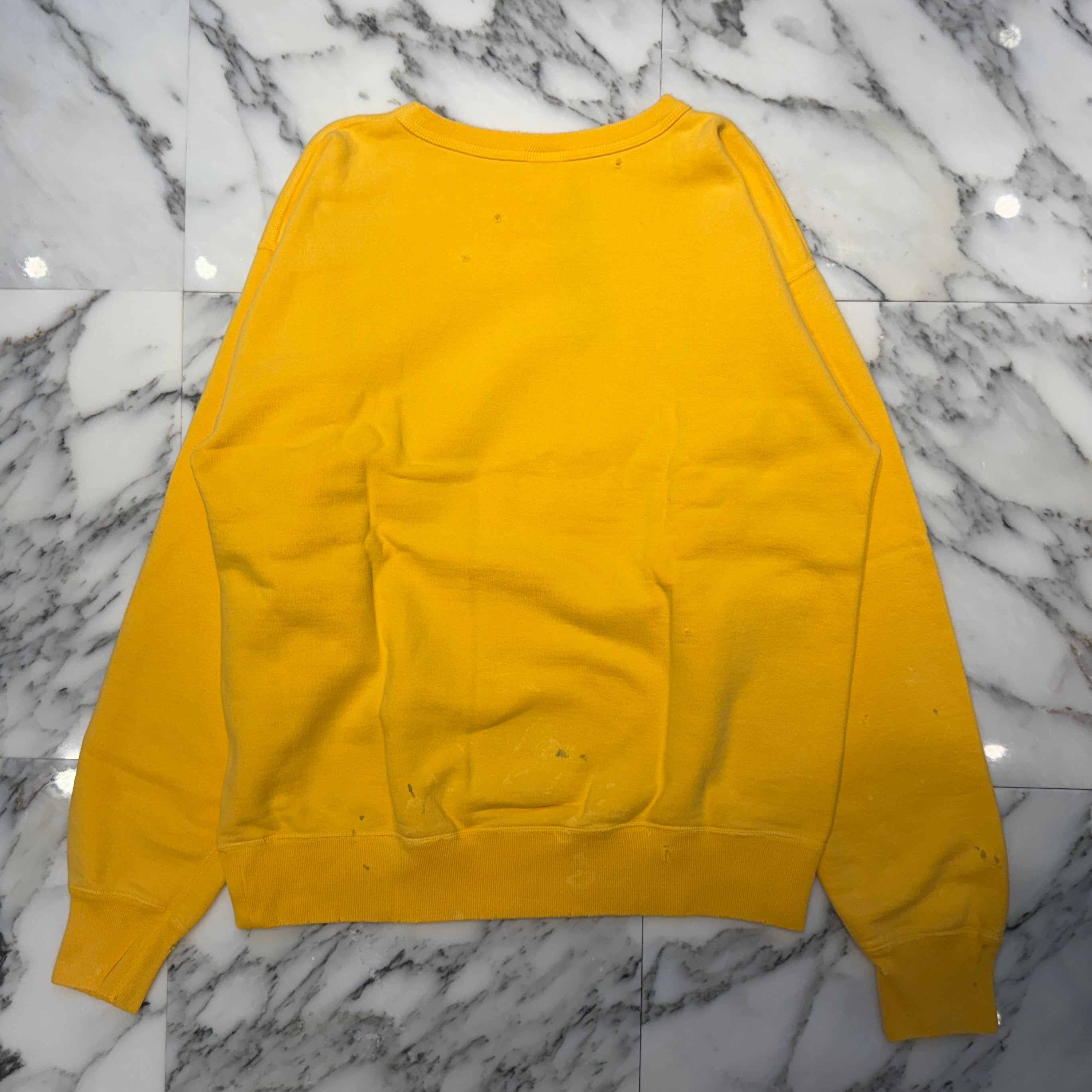 SAINT Mxxxxxx × DENIMTEARS 2021AW Distressed College Logo Sweat Shirt SM-A21-0000-049 Size L セントマイケル×デニムティアーズ ユーズド加工カレッジロゴスウェットシャツ サイズL