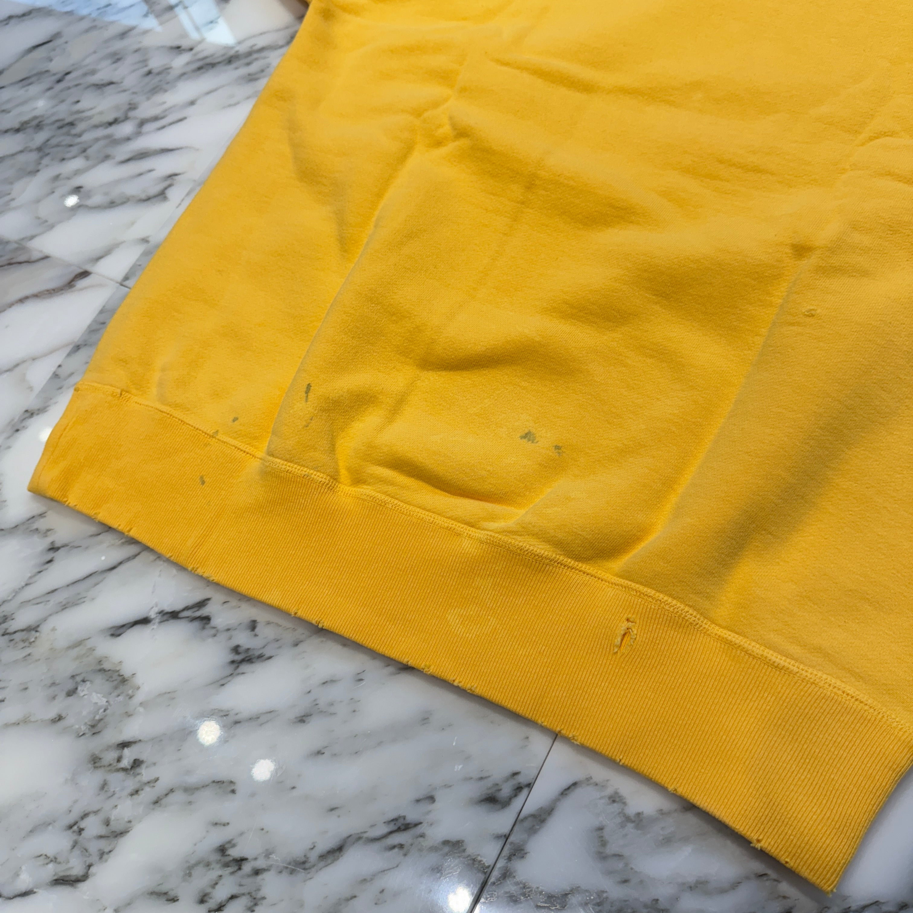 SAINT Mxxxxxx × DENIMTEARS 2021AW Distressed College Logo Sweat Shirt SM-A21-0000-049 Size L セントマイケル×デニムティアーズ ユーズド加工カレッジロゴスウェットシャツ サイズL