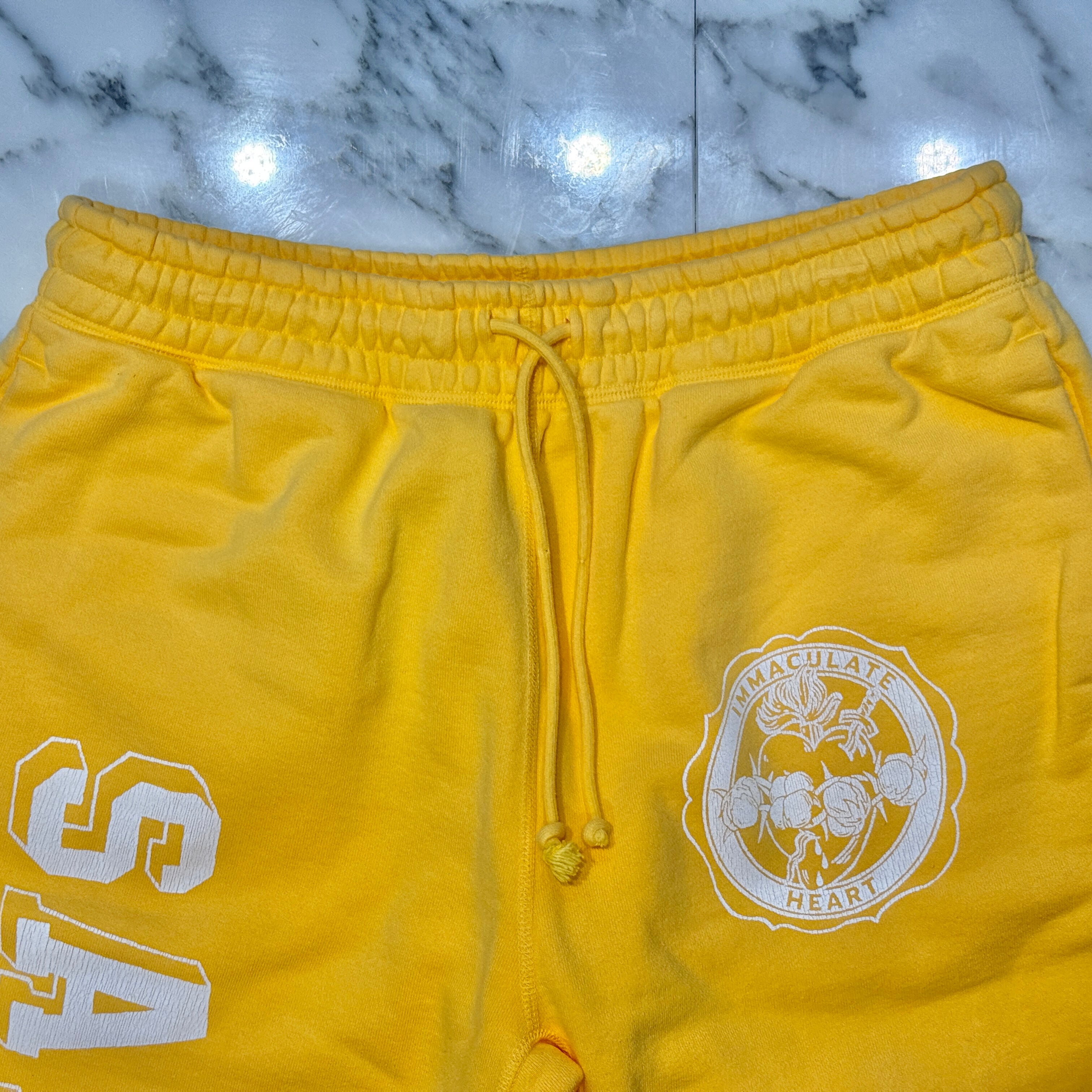 SAINT Mxxxxxx × DENIMTEARS 2021AW Distressed College Logo Sweat Pants SM-A21-0000-053 Size M セントマイケル×デニムティアーズ ユーズド加工 カレッジロゴ スウェットパンツ サイズM