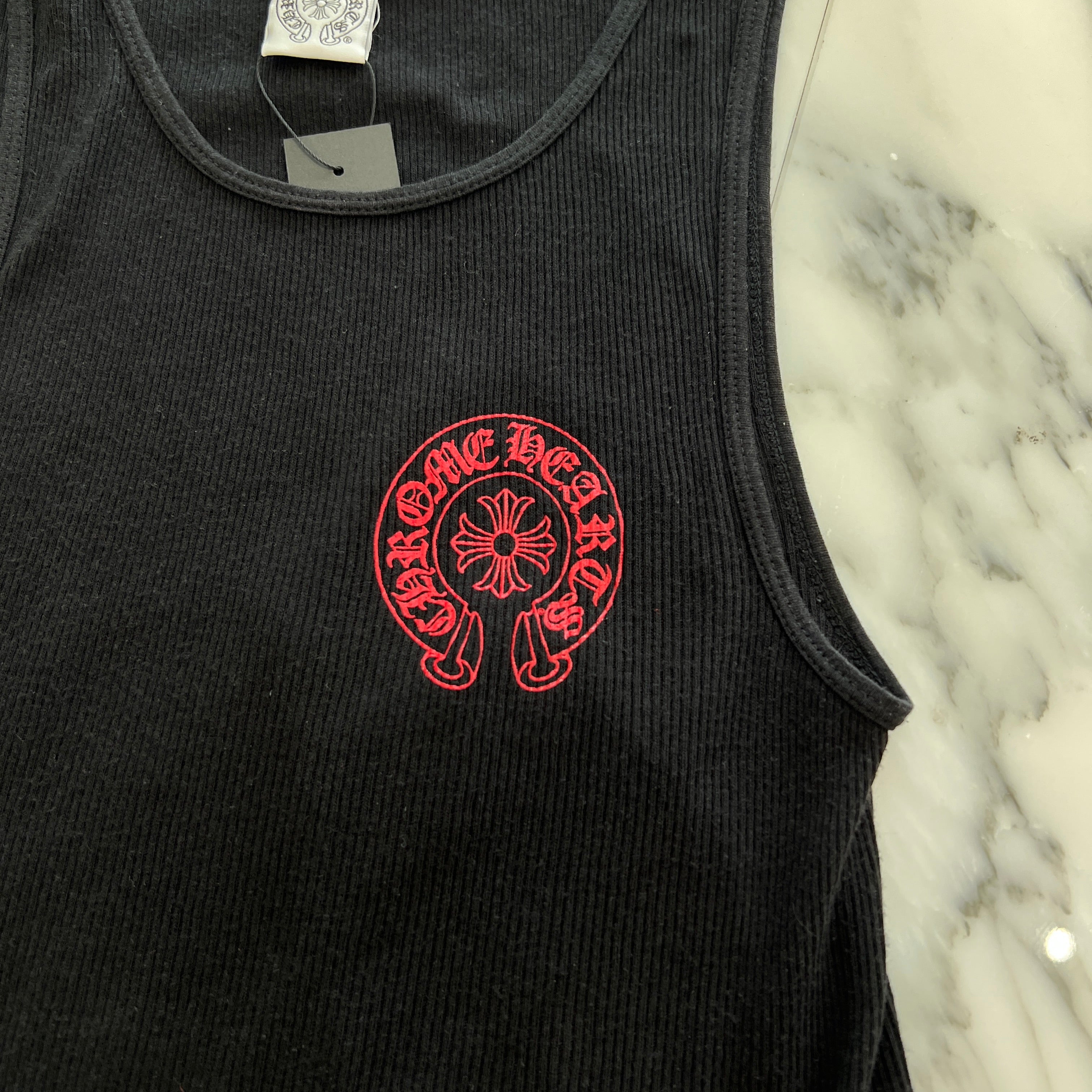 CHROME HEARTS Back Cross Horseshoe Tank Top Size M クロムハーツ バッククロス ホースシュータンクトップ サイズM
