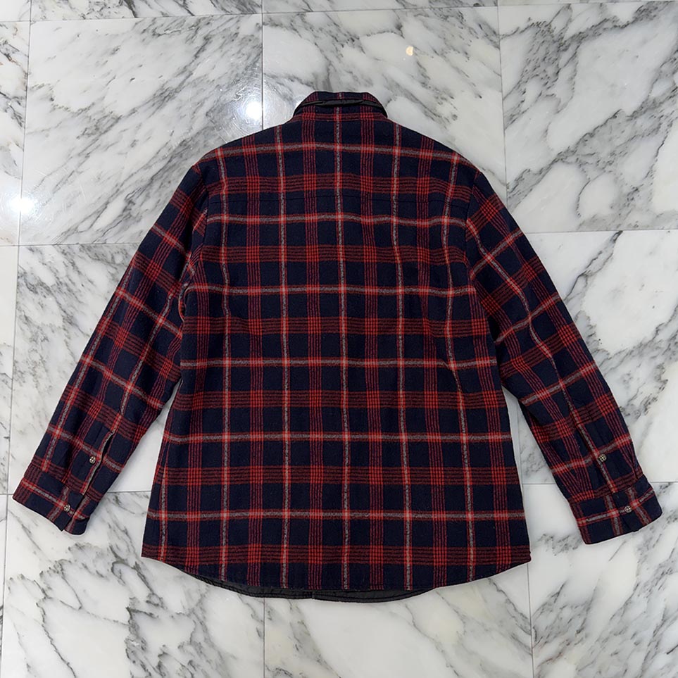 CHROME HEARTS Reversible Cross Ball Button Check Shirt Jacket Size XL クロムハーツ リバーシブル クロスボールボタン チェックシャツ ジャケット サイズXL