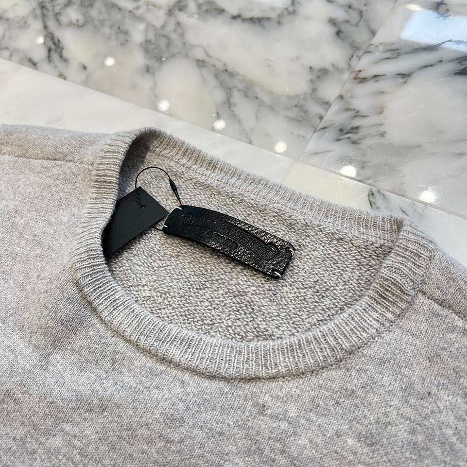 CHROME HEARTS Y NOT Cashmere Logo Embroidery Pullover Knit Sweater Size XL クロムハーツ ワイノット カシミヤ ロゴ刺繡 プルオーバー ニットセーター サイズXL