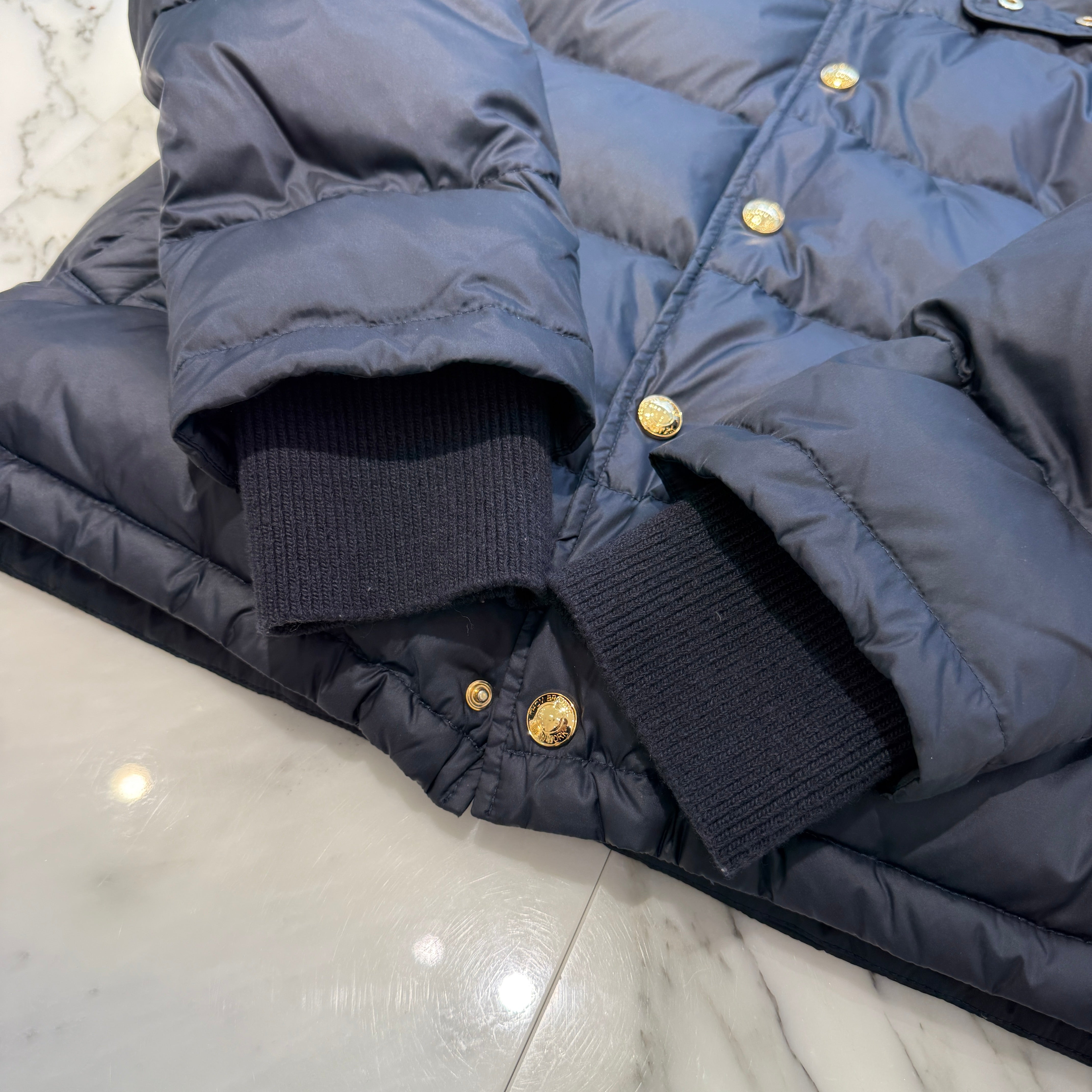 THOM BROWNE 2023AW DOWNFILLED 4 Bar Snap Front Down Jacket MJD061X-05411415 Size 3 トムブラウン ダウンフィルド 4バー スナップフロント ダウンジャケット サイズ3